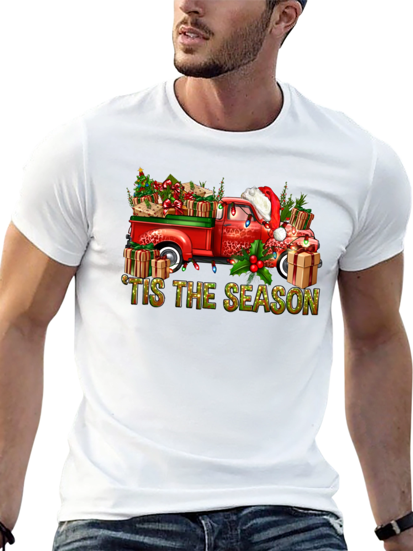 Tis the Season Christmas Truck Graphic Tee