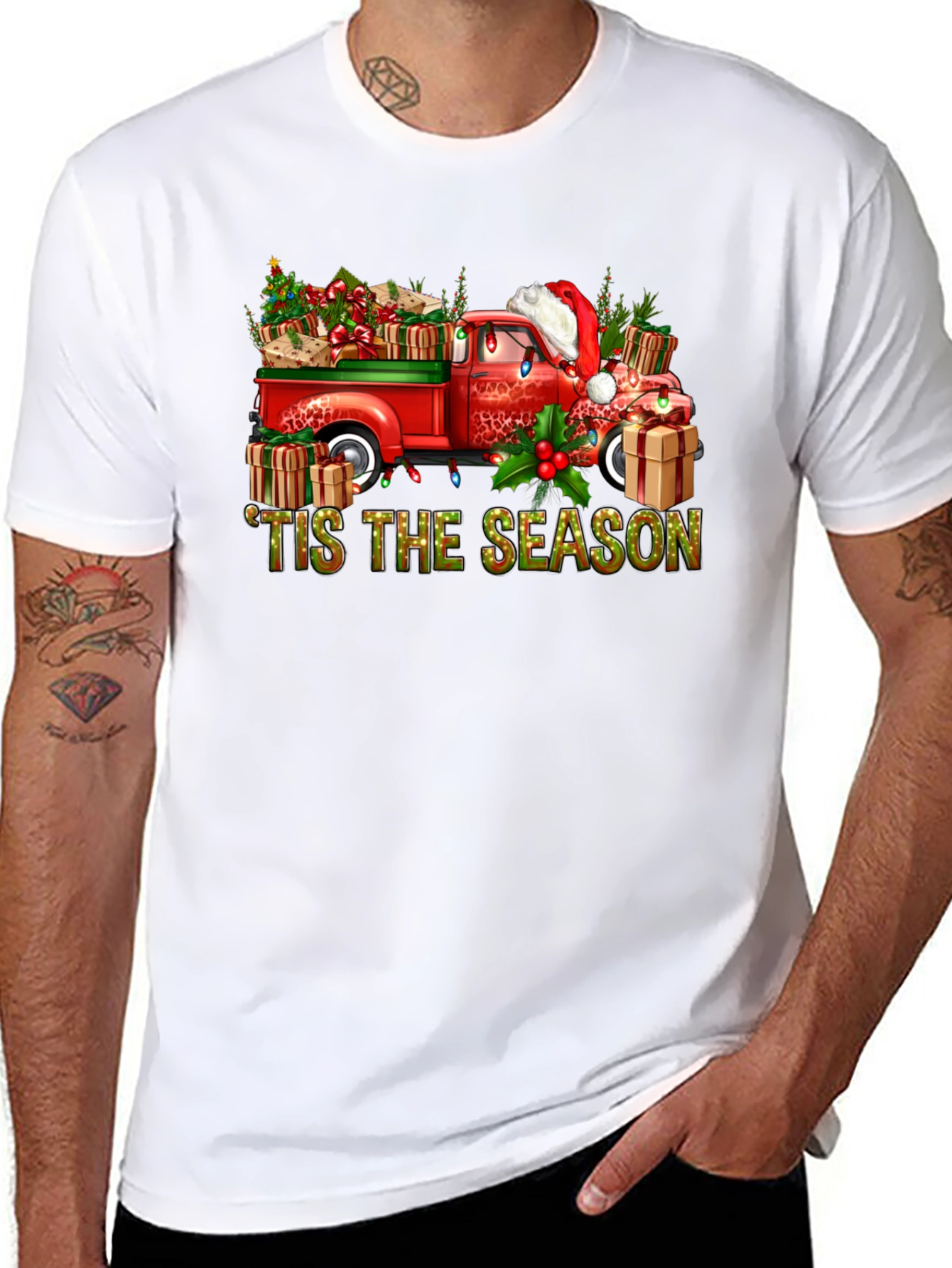Tis the Season Christmas Truck Graphic Tee