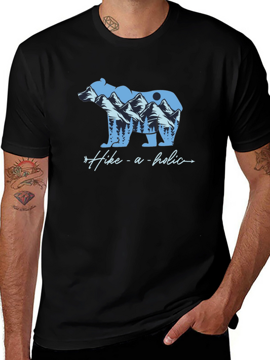 Hike-a-holic Bear Graphic Tee - Nature Lovers Shirt