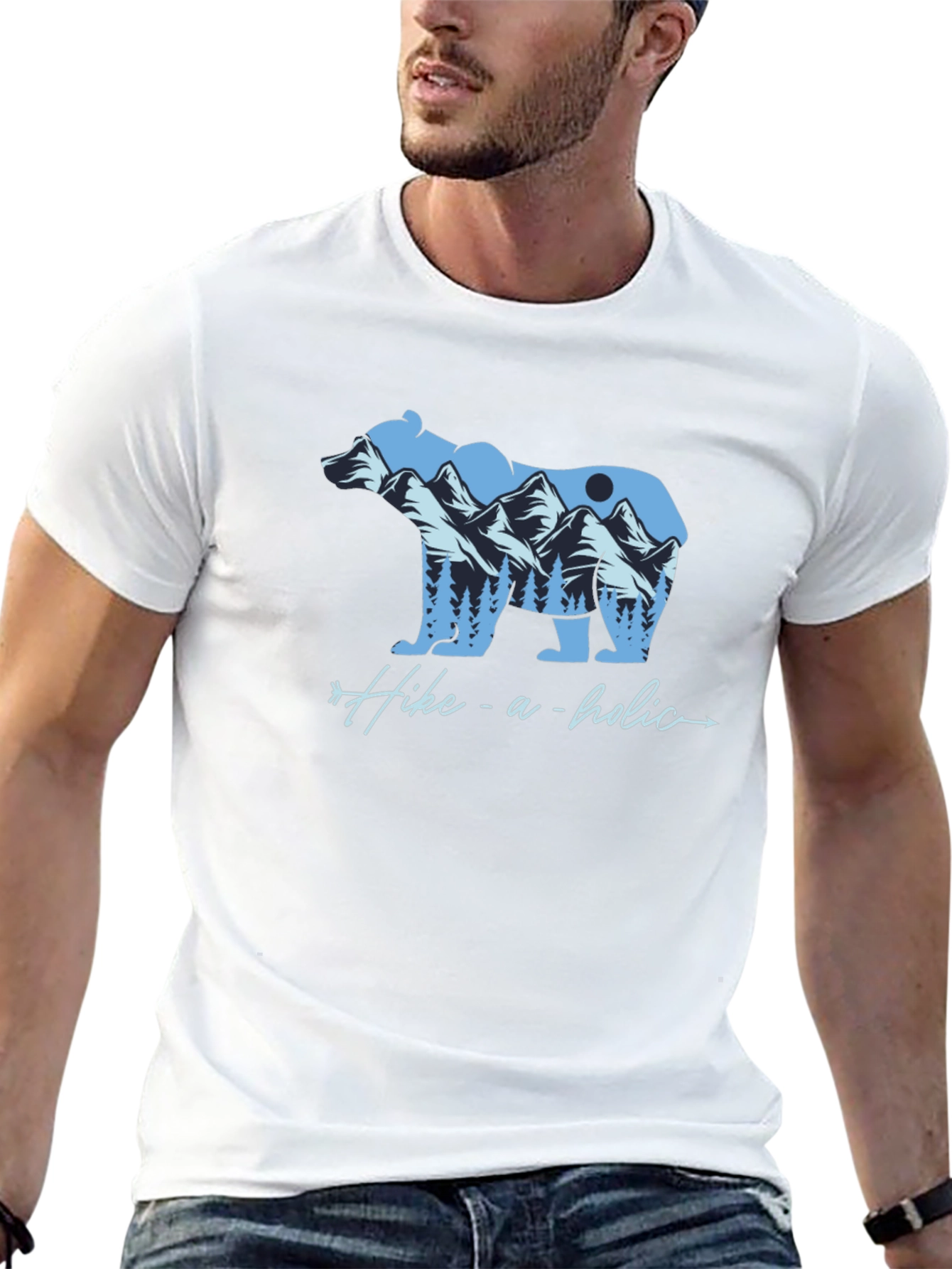 Hike-a-holic Bear Graphic Tee - Nature Lovers Shirt