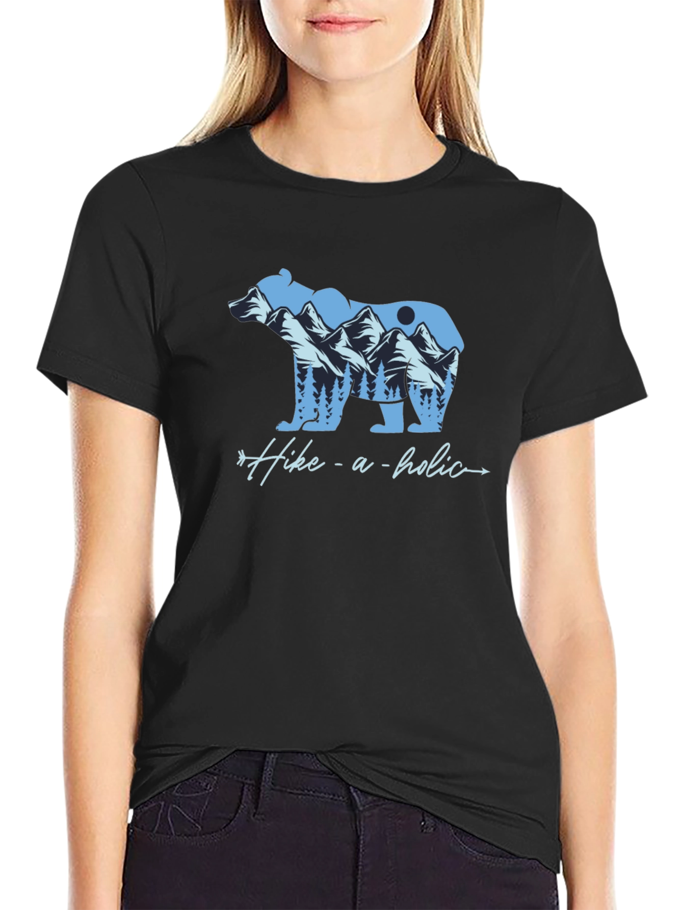 Hike-a-holic Bear Graphic Tee - Nature Lovers Shirt