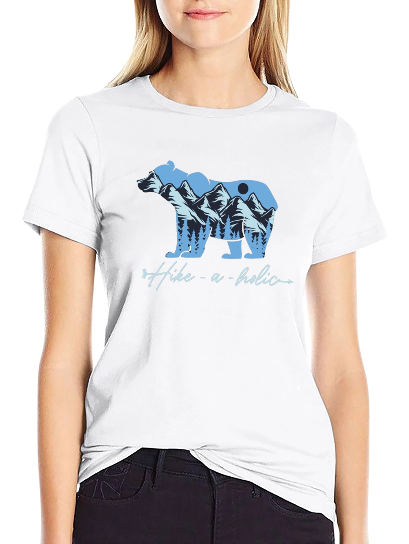 Hike-a-holic Bear Graphic Tee - Nature Lovers Shirt