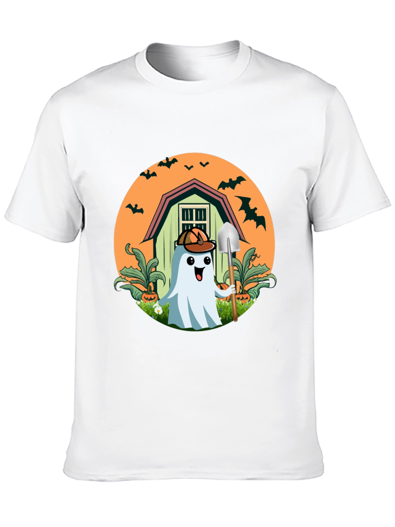 Spooky Ghost Gardener T-Shirt - Halloween Harvest