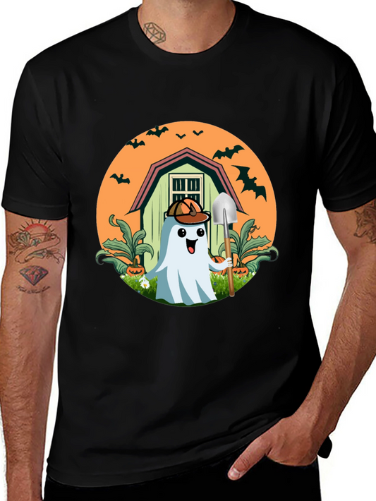 Spooky Ghost Gardener T-Shirt - Halloween Harvest