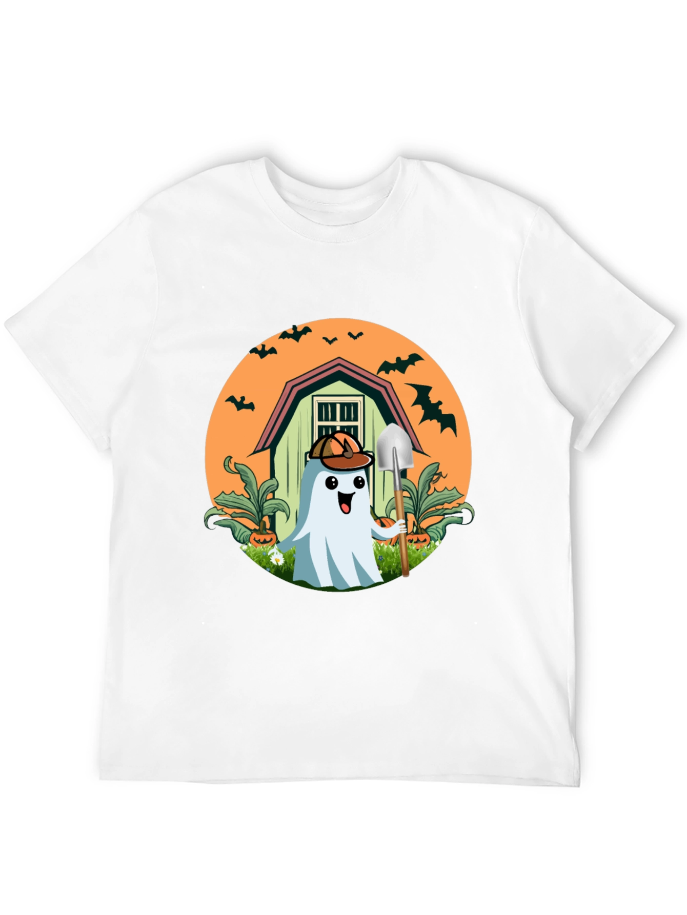 Spooky Ghost Gardener T-Shirt - Halloween Harvest