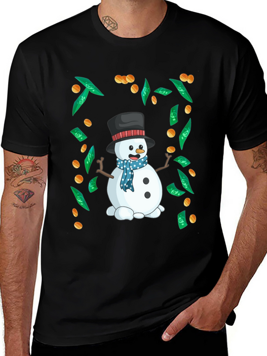 Festive Snowman Money Graphic Tee