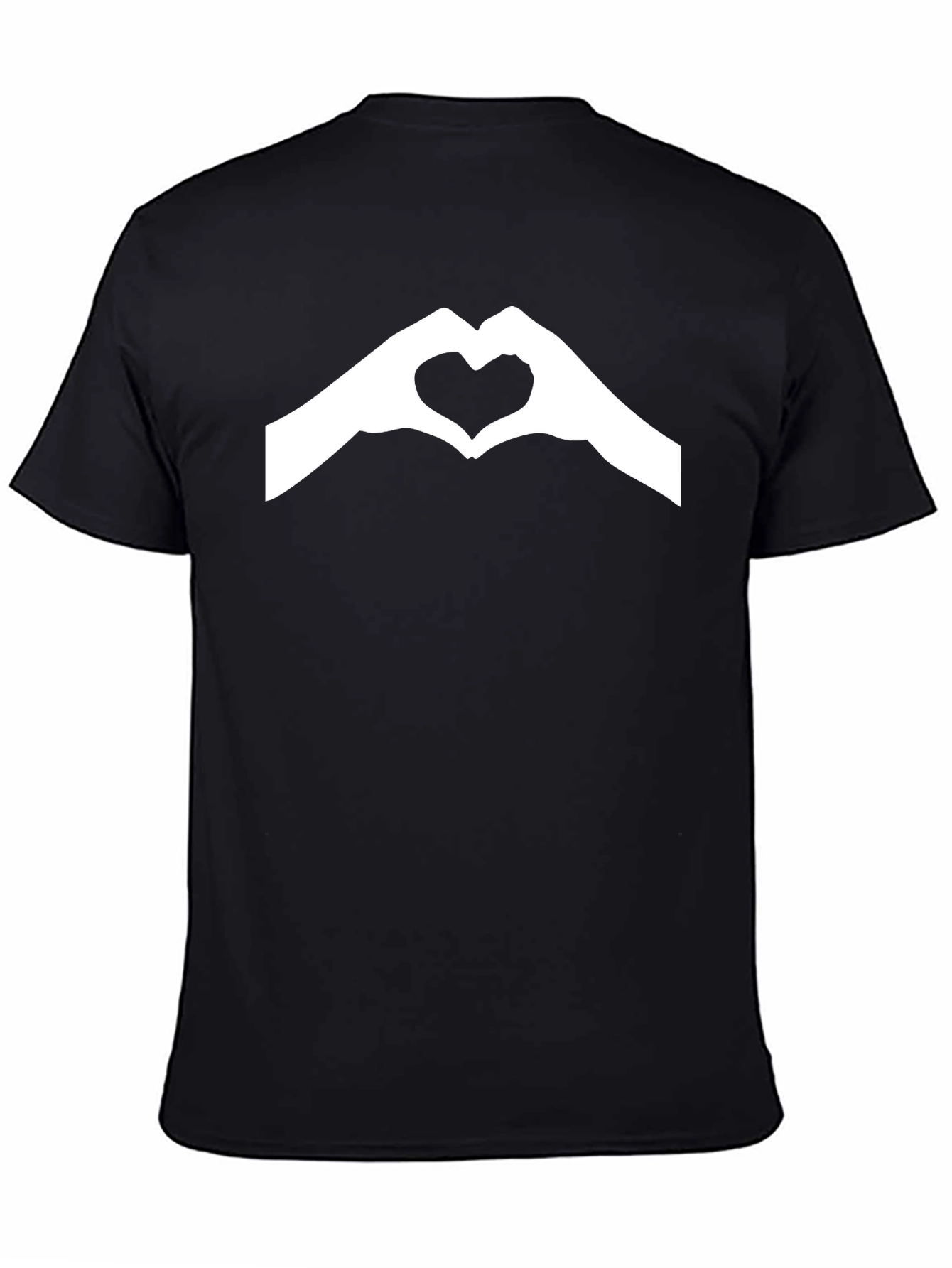 Heart Hands Black T-Shirt - Express Your Love
