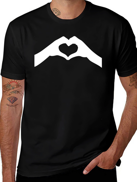 Heart Hands Black T-Shirt - Express Your Love