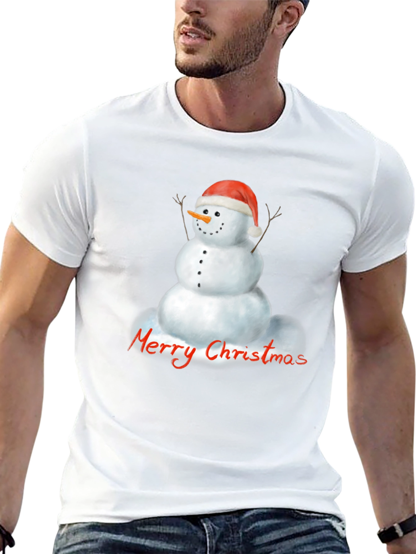 Merry Christmas Snowman T-Shirt