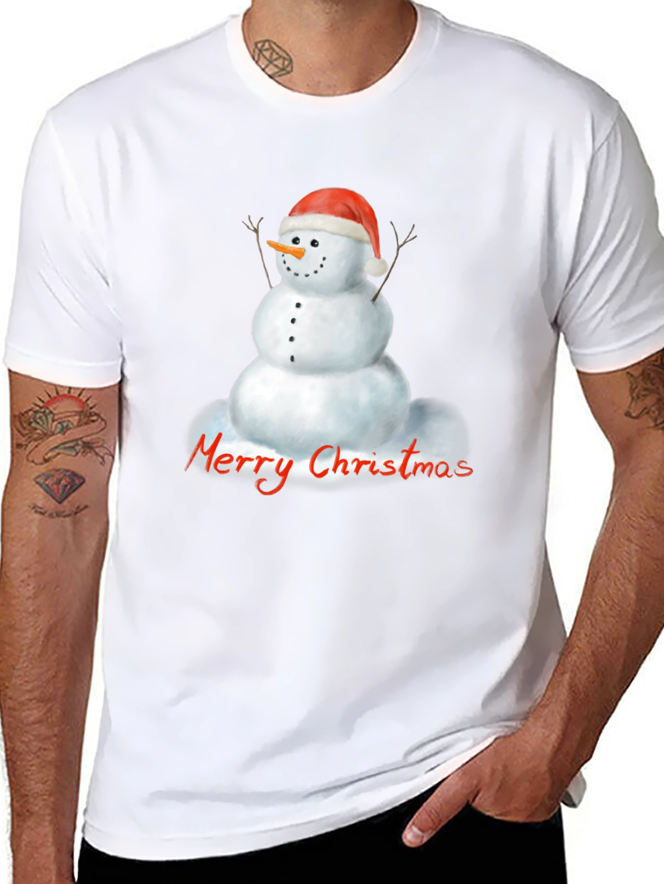 Merry Christmas Snowman T-Shirt