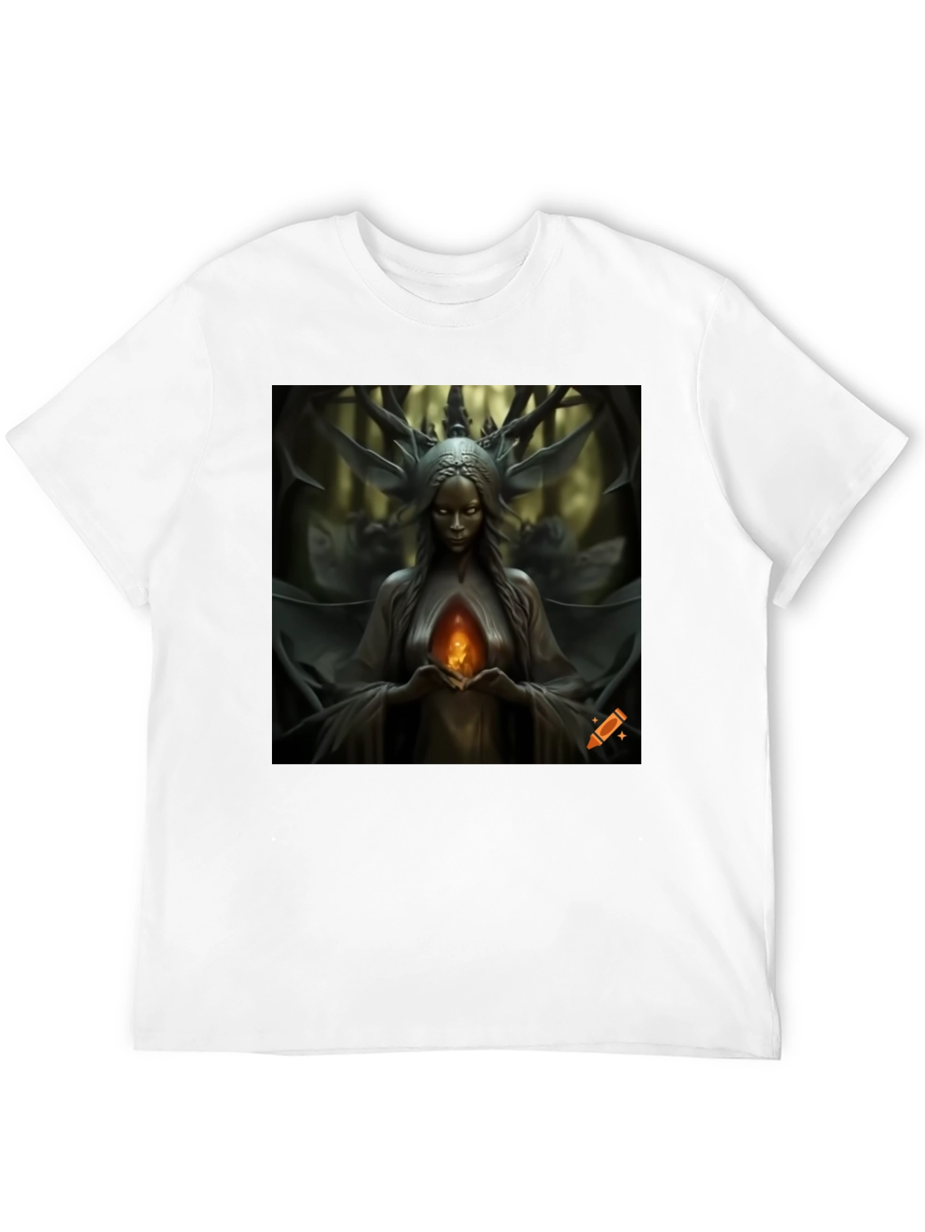 Mystic Forest Queen Graphic Tee - Black