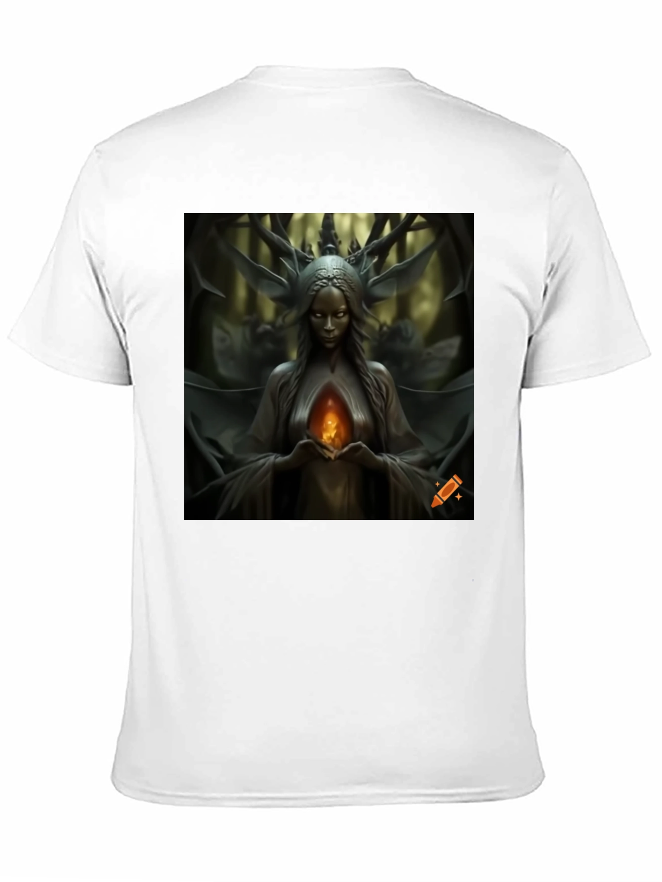 Mystic Forest Queen Graphic Tee - Black