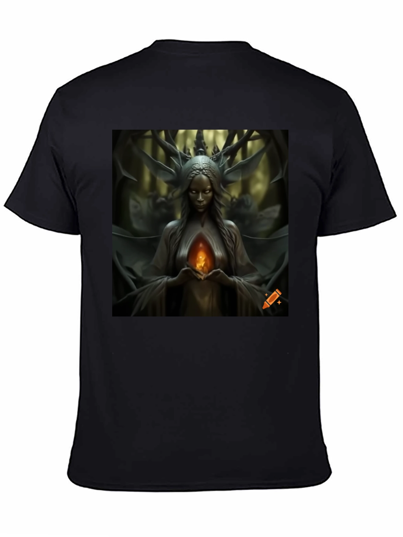 Mystic Forest Queen Graphic Tee - Black