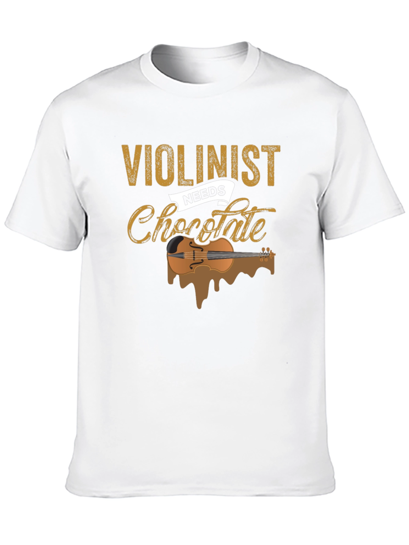 Violinist Needs Chocolate T-Shirt - Music Lover Tee
