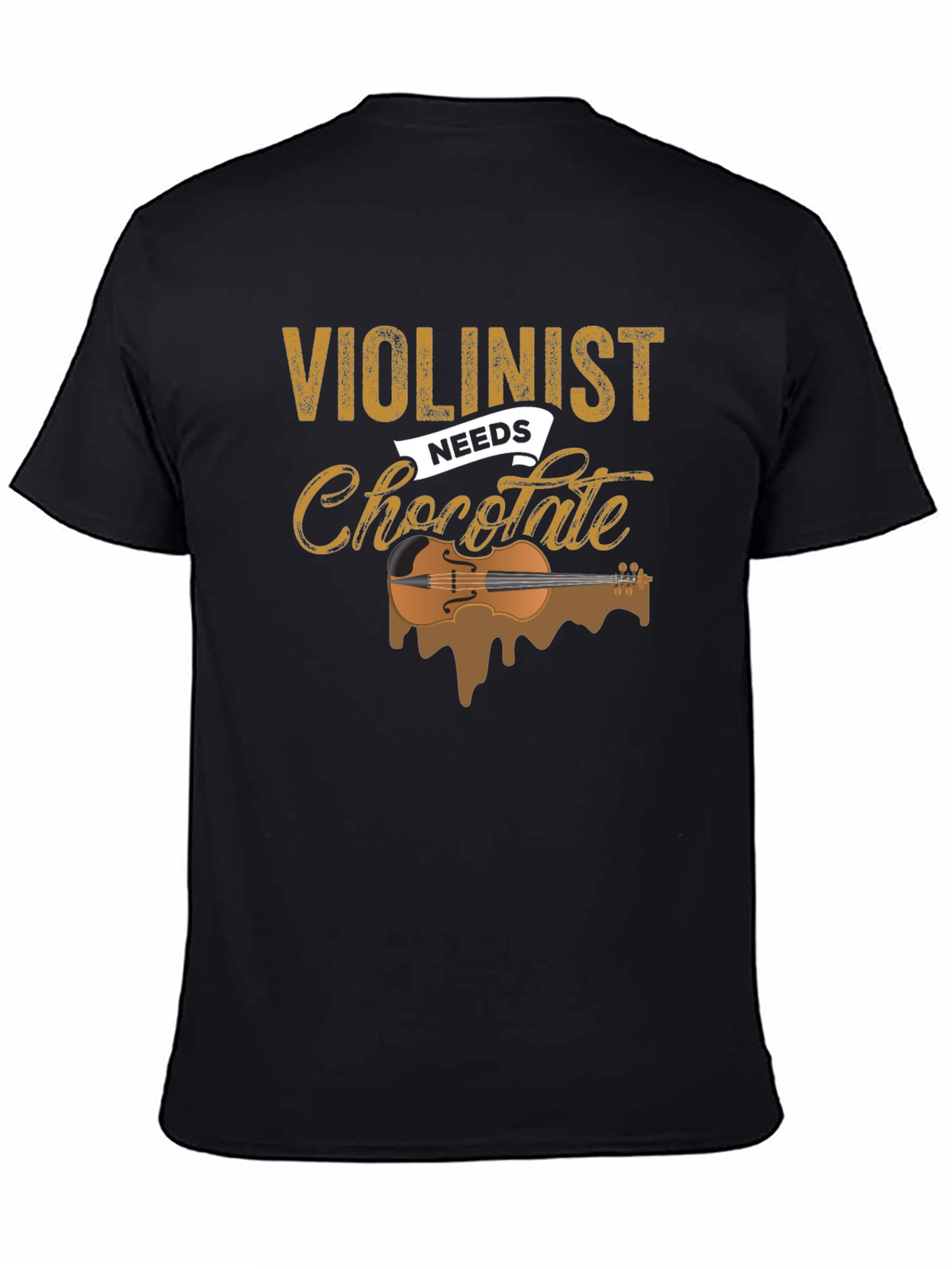 Violinist Needs Chocolate T-Shirt - Music Lover Tee
