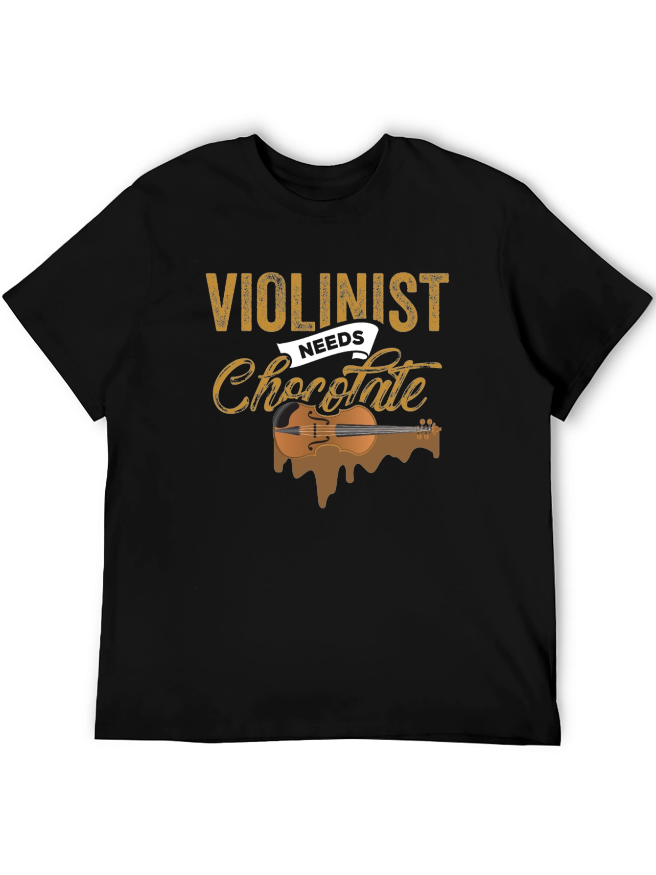 Violinist Needs Chocolate T-Shirt - Music Lover Tee