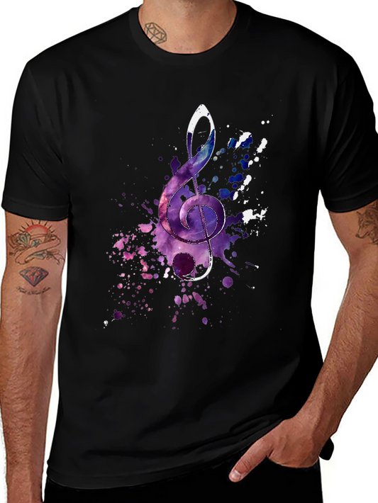 Treble Clef Galaxy T-Shirt - Music Lover Tee