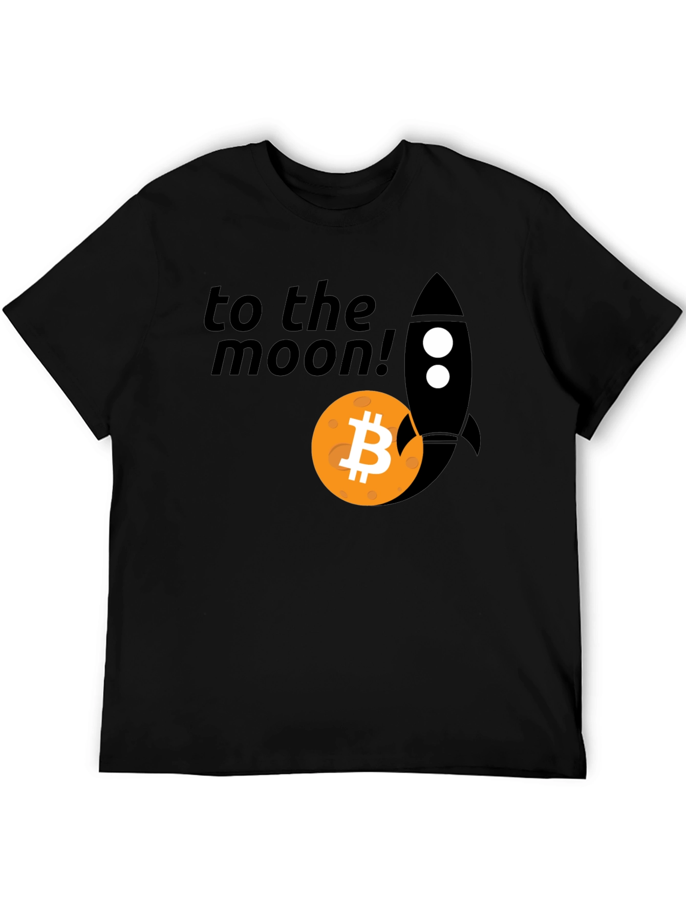 Bitcoin To The Moon Rocket T-Shirt