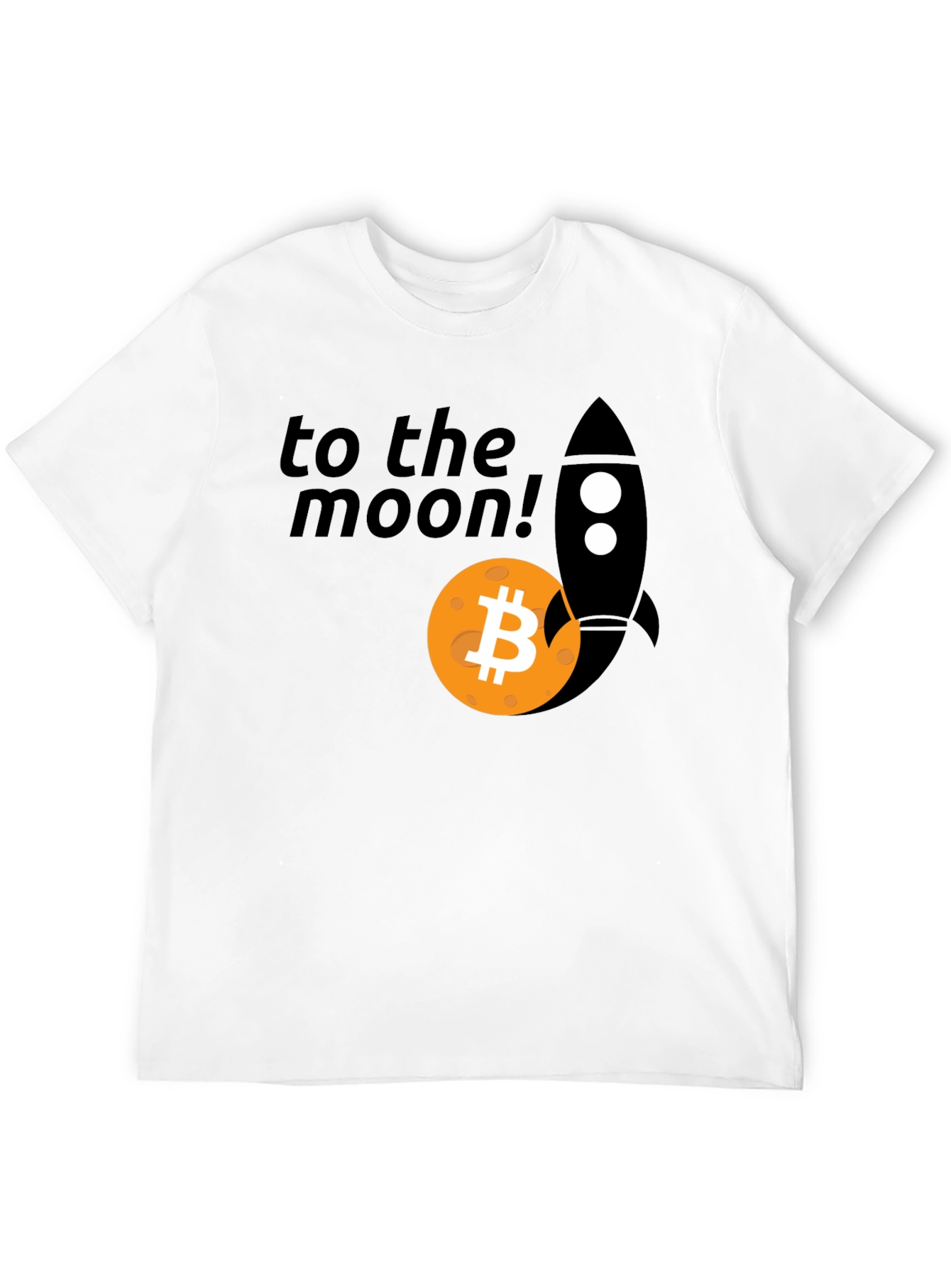 Bitcoin To The Moon Rocket T-Shirt