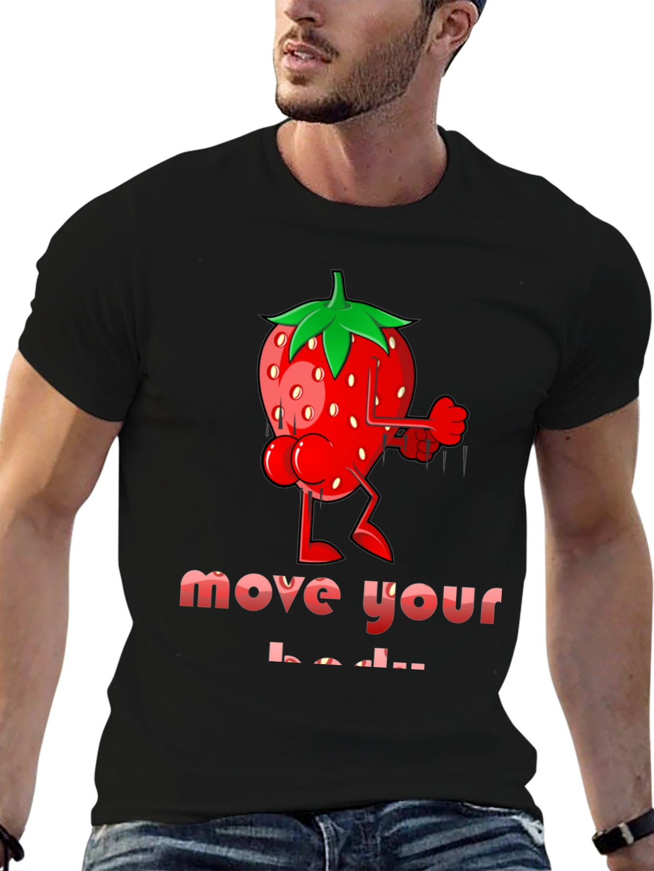 Strawberry Body T-Shirt - Move Your Body!
