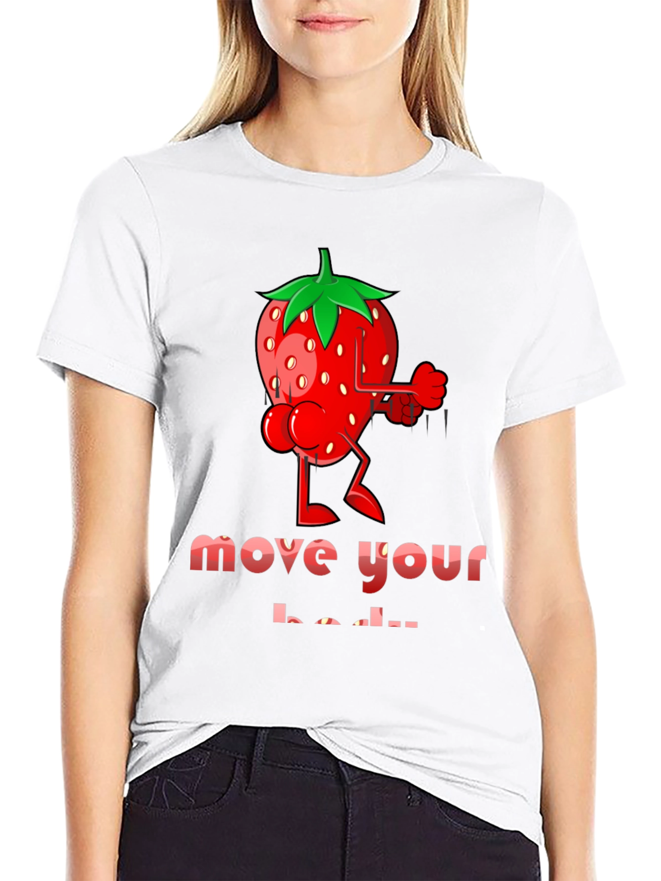 Strawberry Body T-Shirt - Move Your Body!
