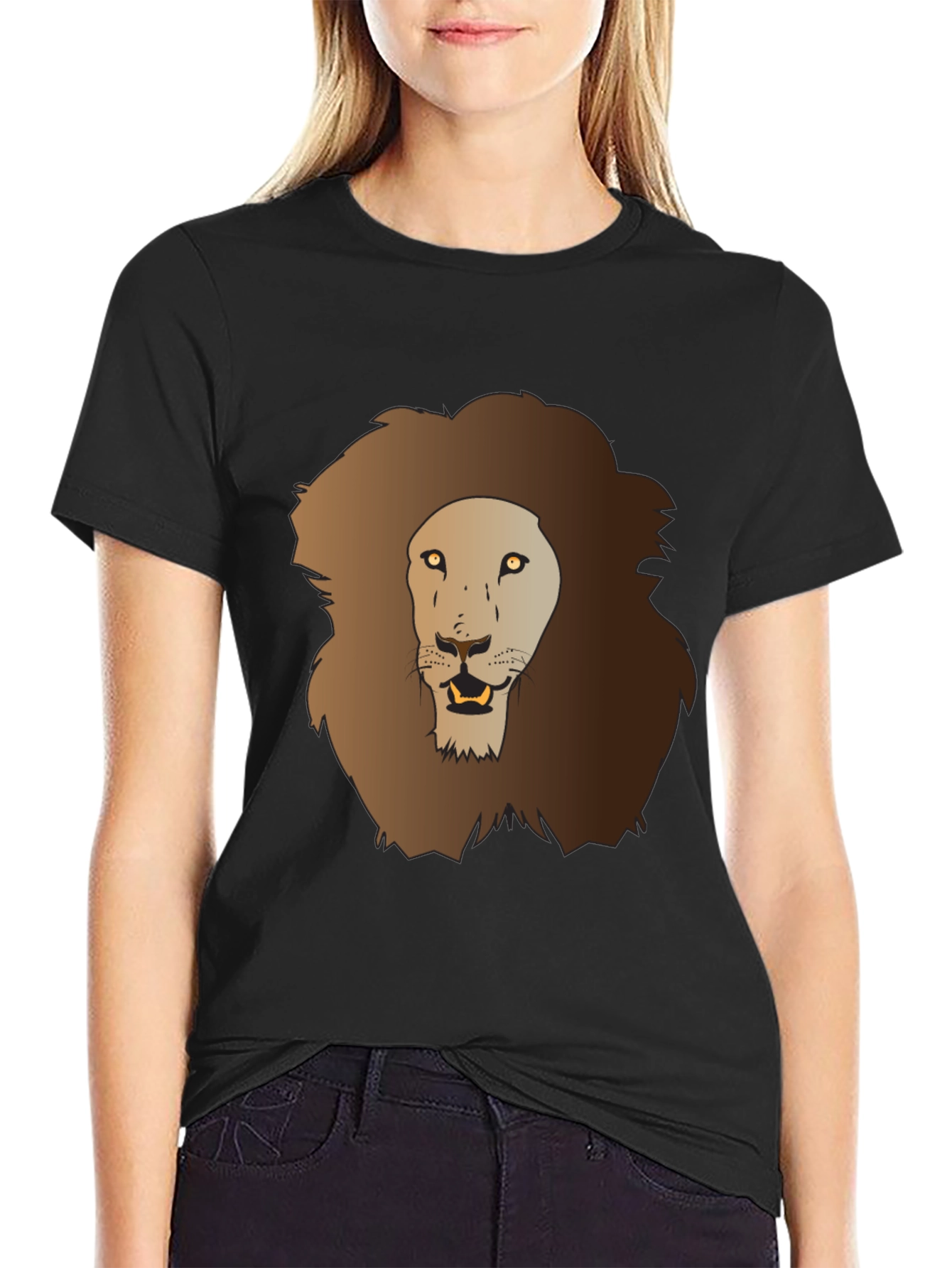 Lion Graphic Tee - Mens Black T-Shirt