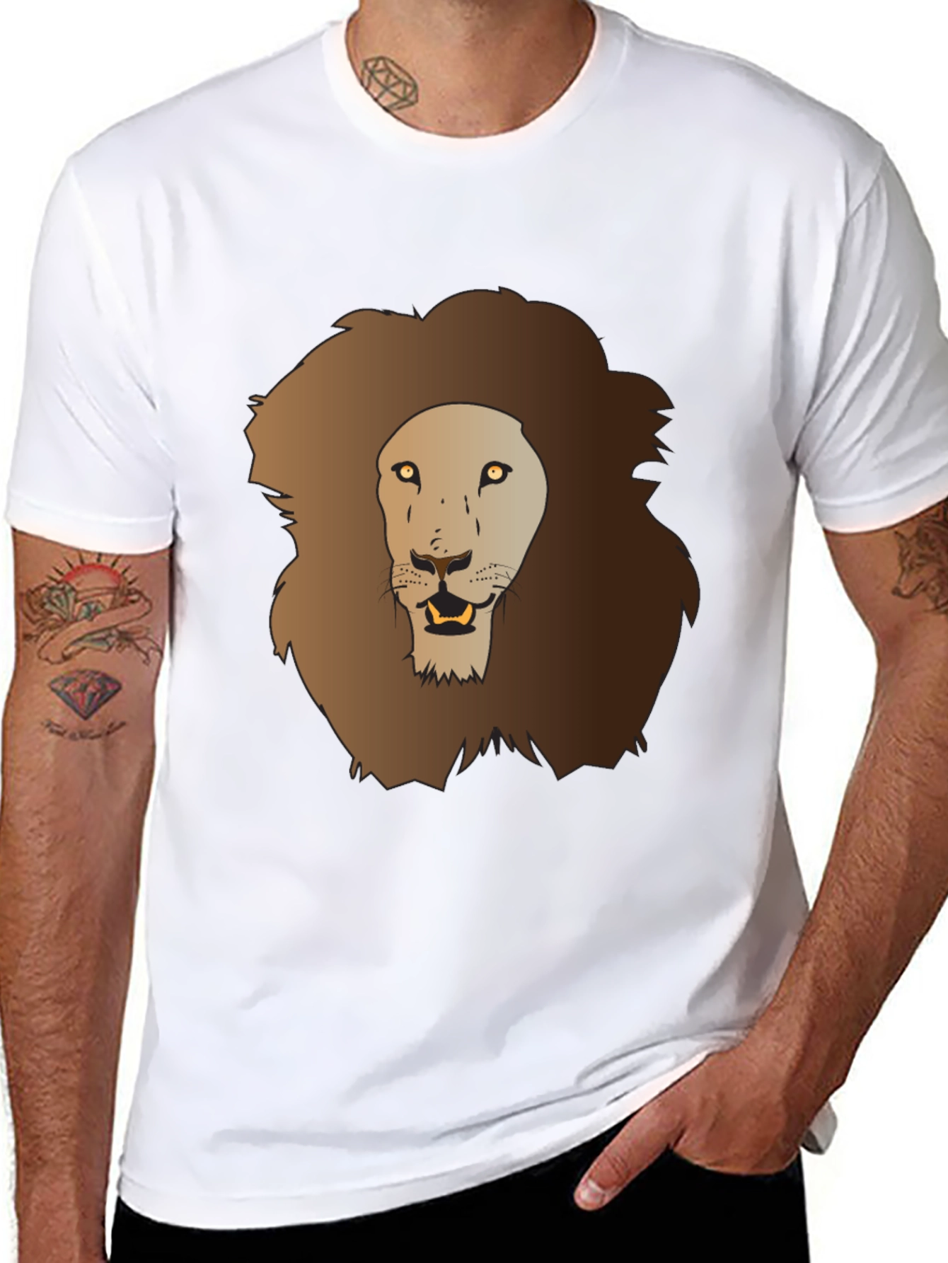 Lion Graphic Tee - Mens Black T-Shirt