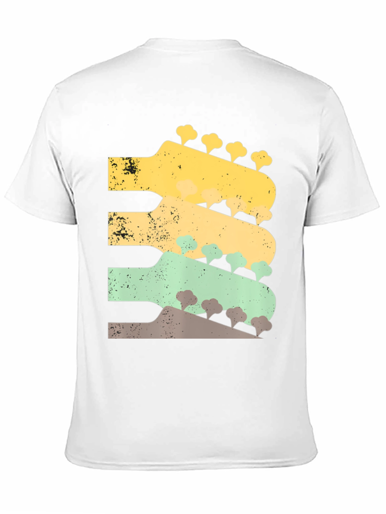 Retro Guitar Headstock T-Shirt - Music Lover Tee