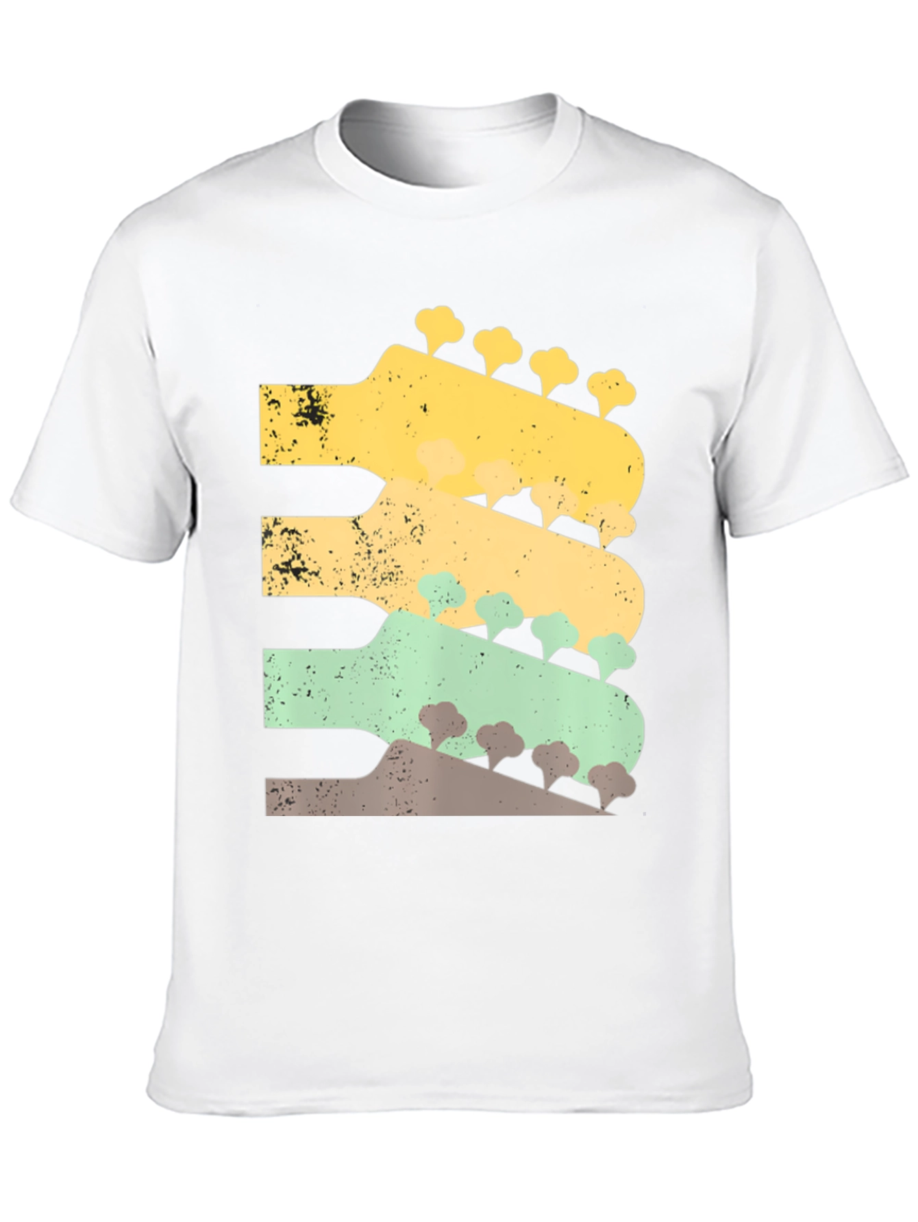 Retro Guitar Headstock T-Shirt - Music Lover Tee