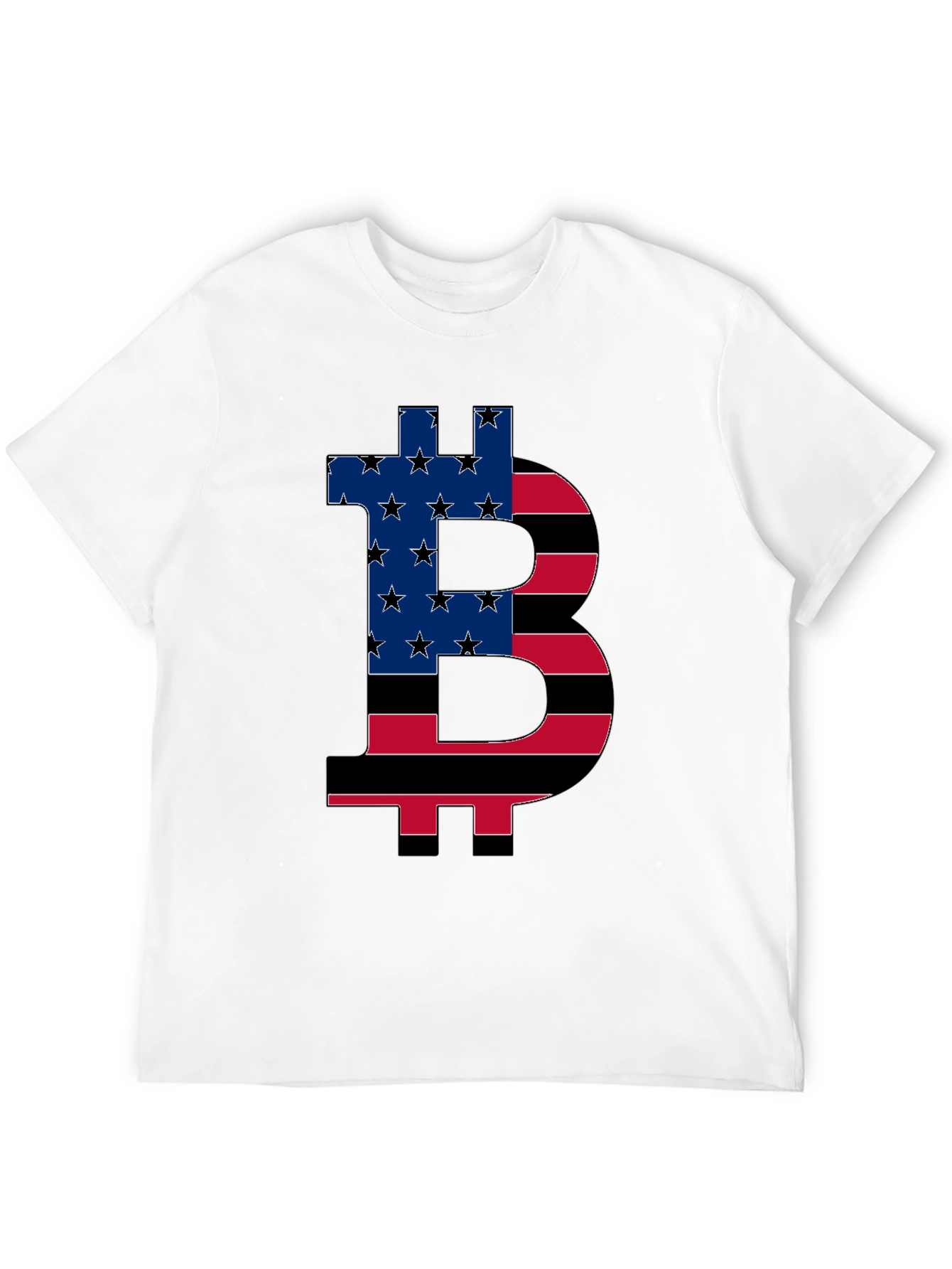 Bitcoin American Flag Graphic T-Shirt