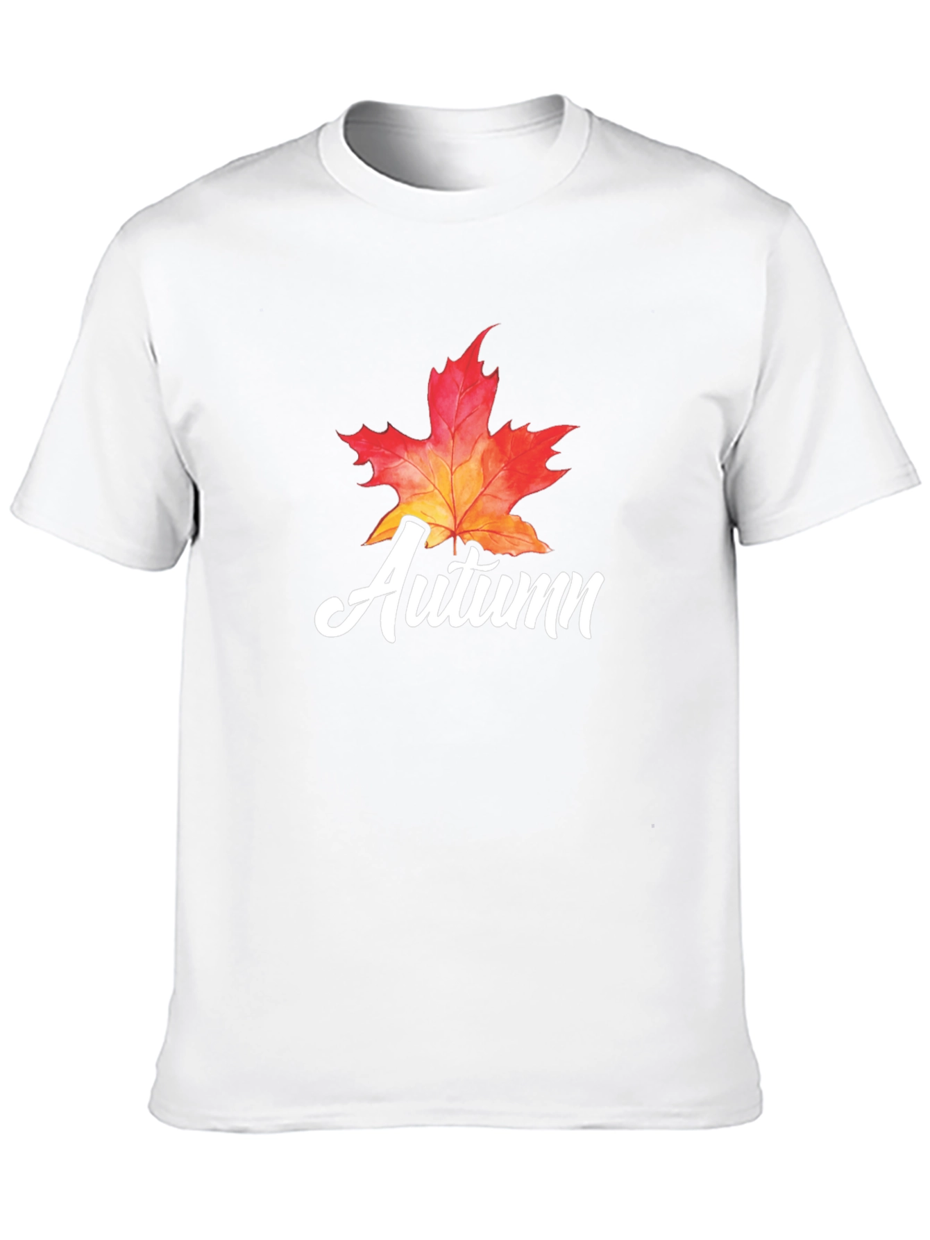 Autumn Leaf Graphic Black T-Shirt