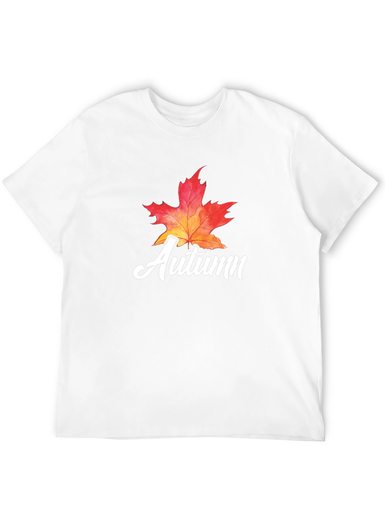 Autumn Leaf Graphic Black T-Shirt
