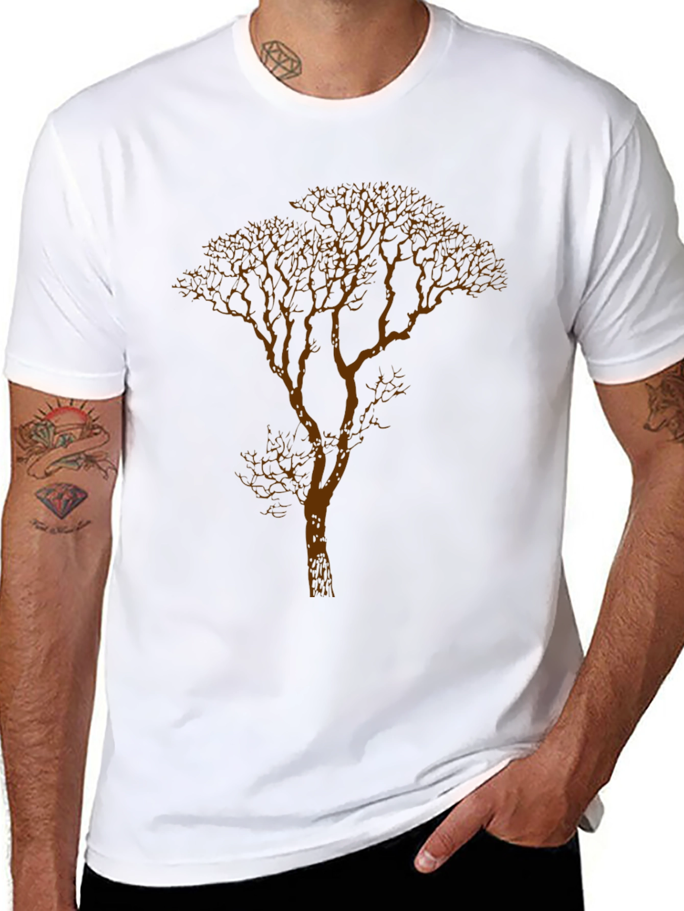 Tree Graphic Black T-Shirt