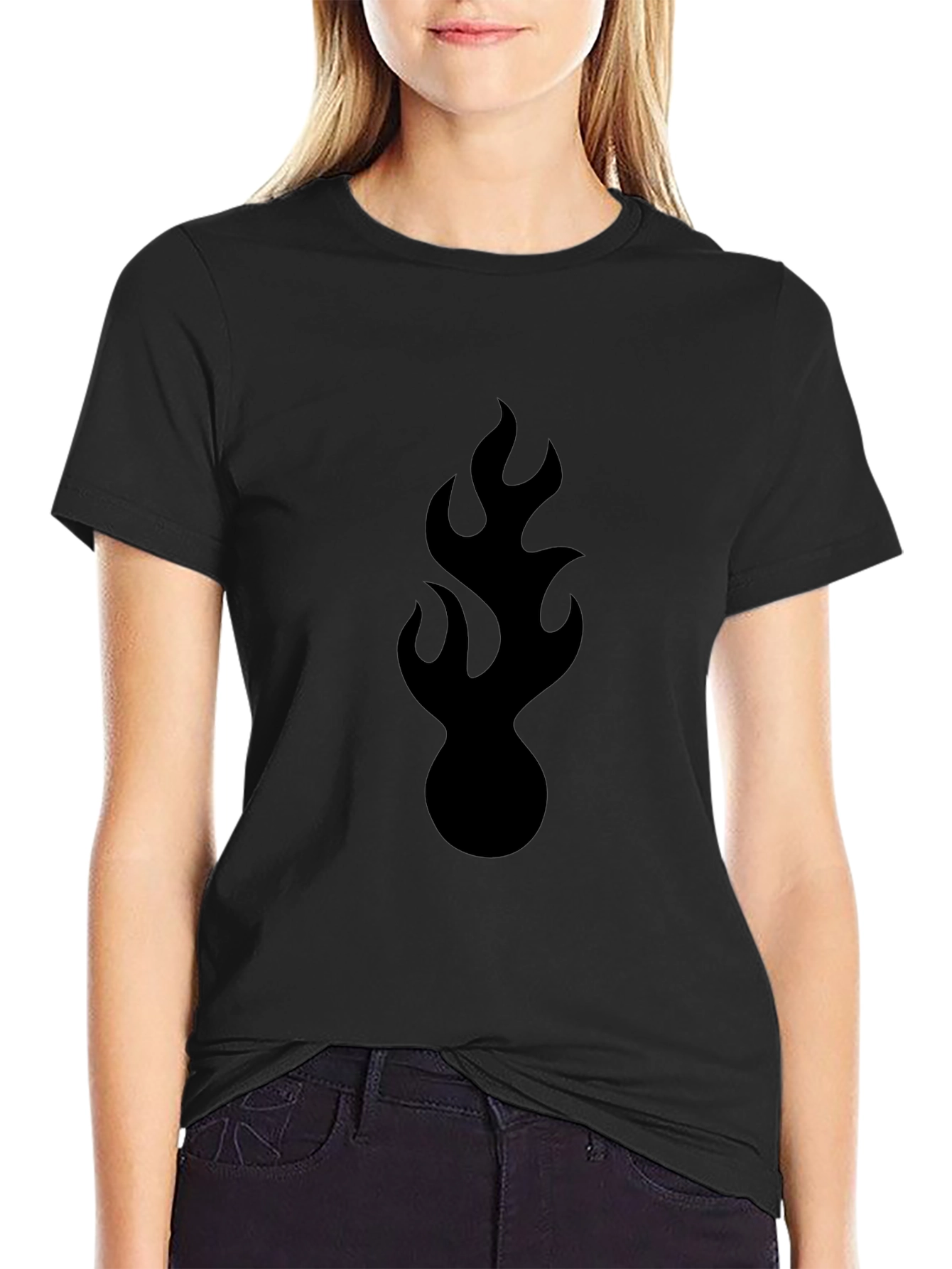 Flame Graphic Black T-Shirt - Bold & Stylish