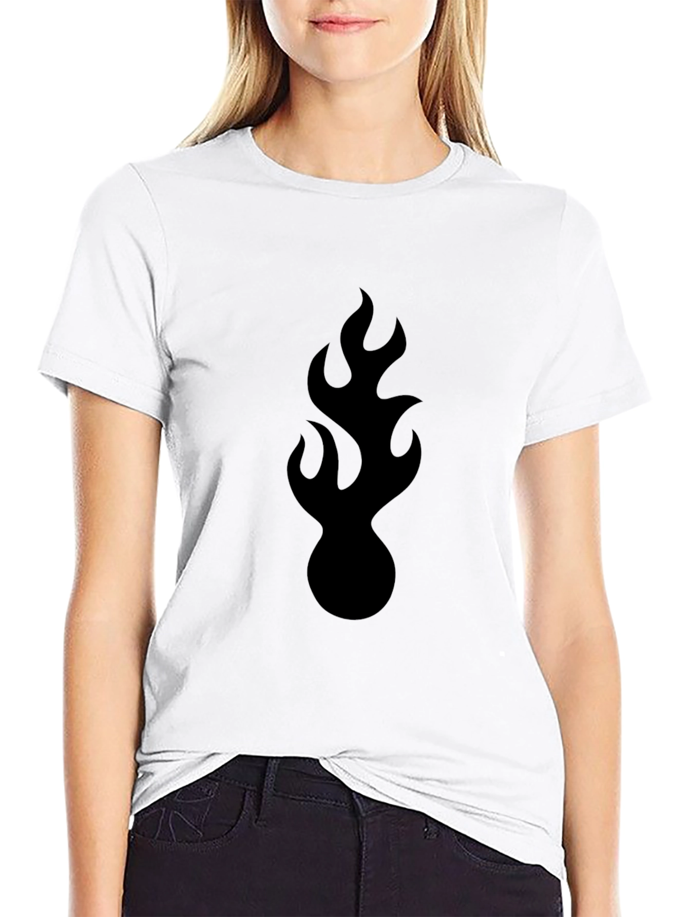 Flame Graphic Black T-Shirt - Bold & Stylish