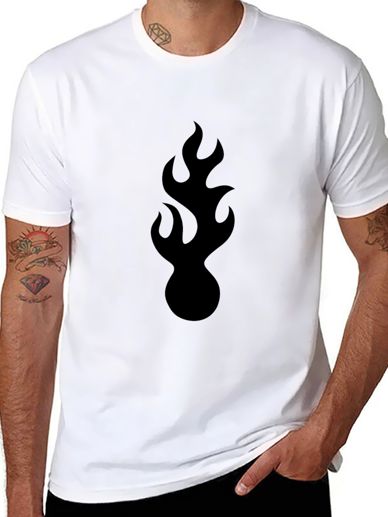 Flame Graphic Black T-Shirt - Bold & Stylish