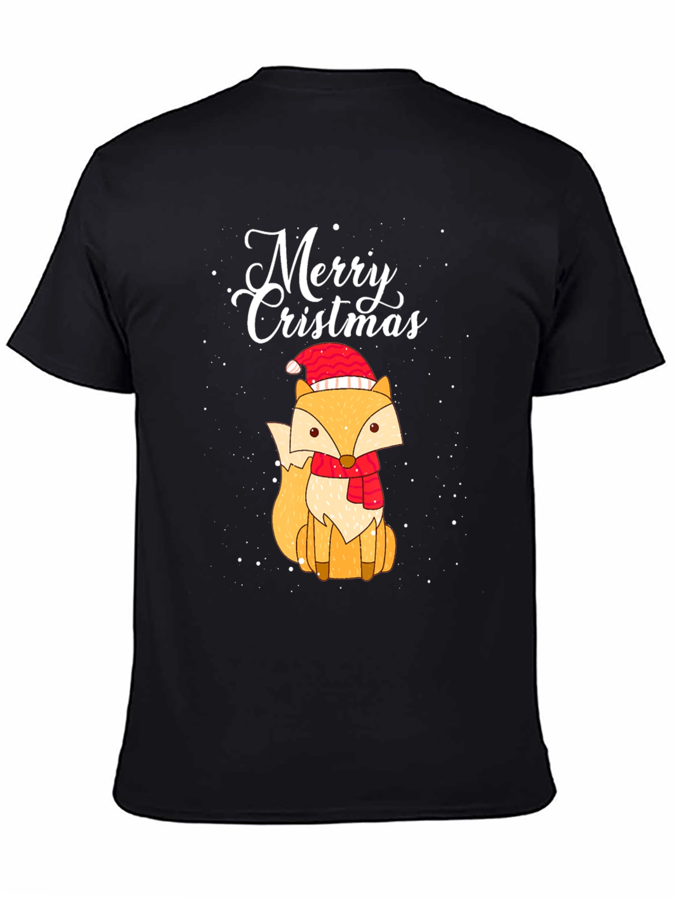 Merry Cristmas Fox Graphic Tee