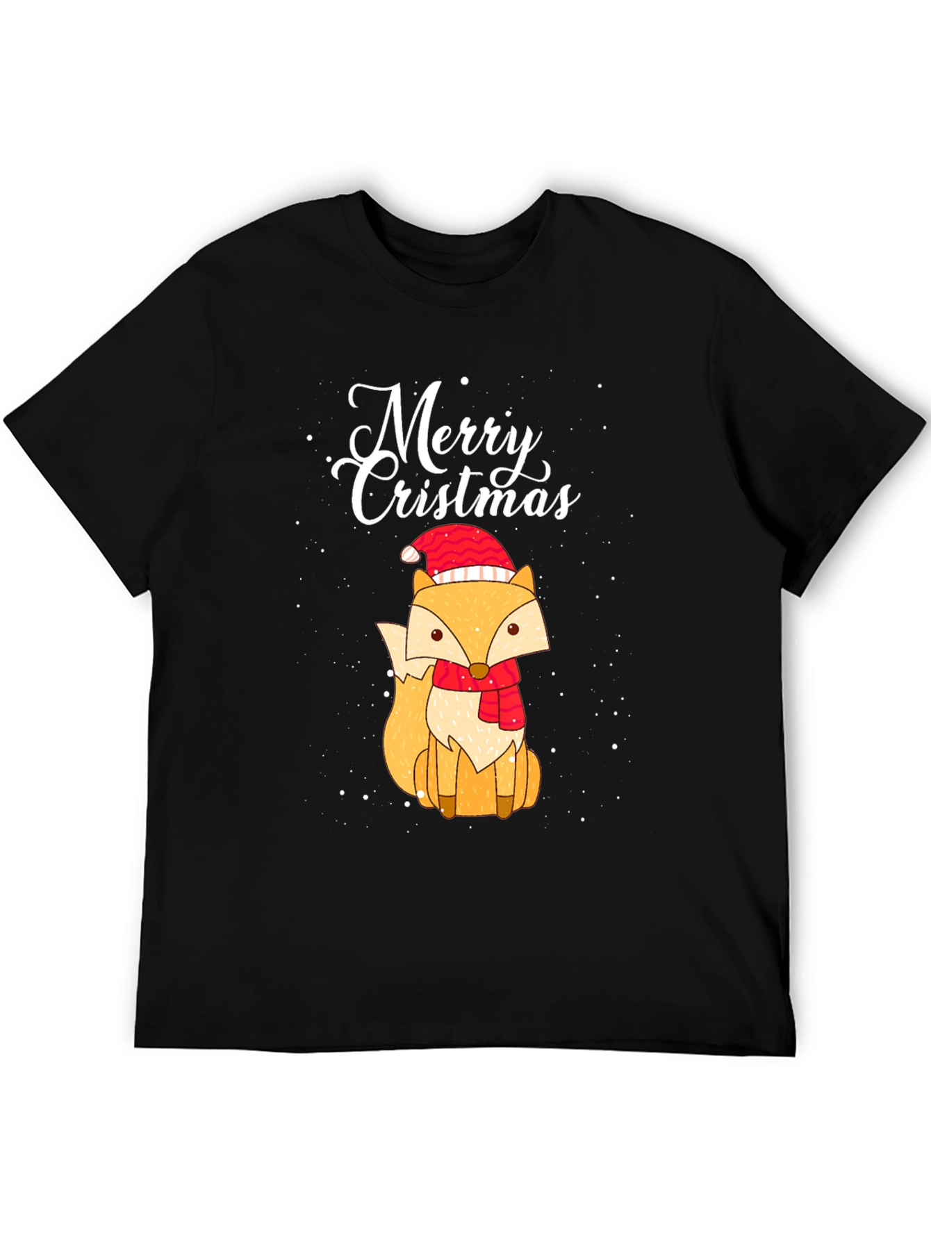 Merry Cristmas Fox Graphic Tee