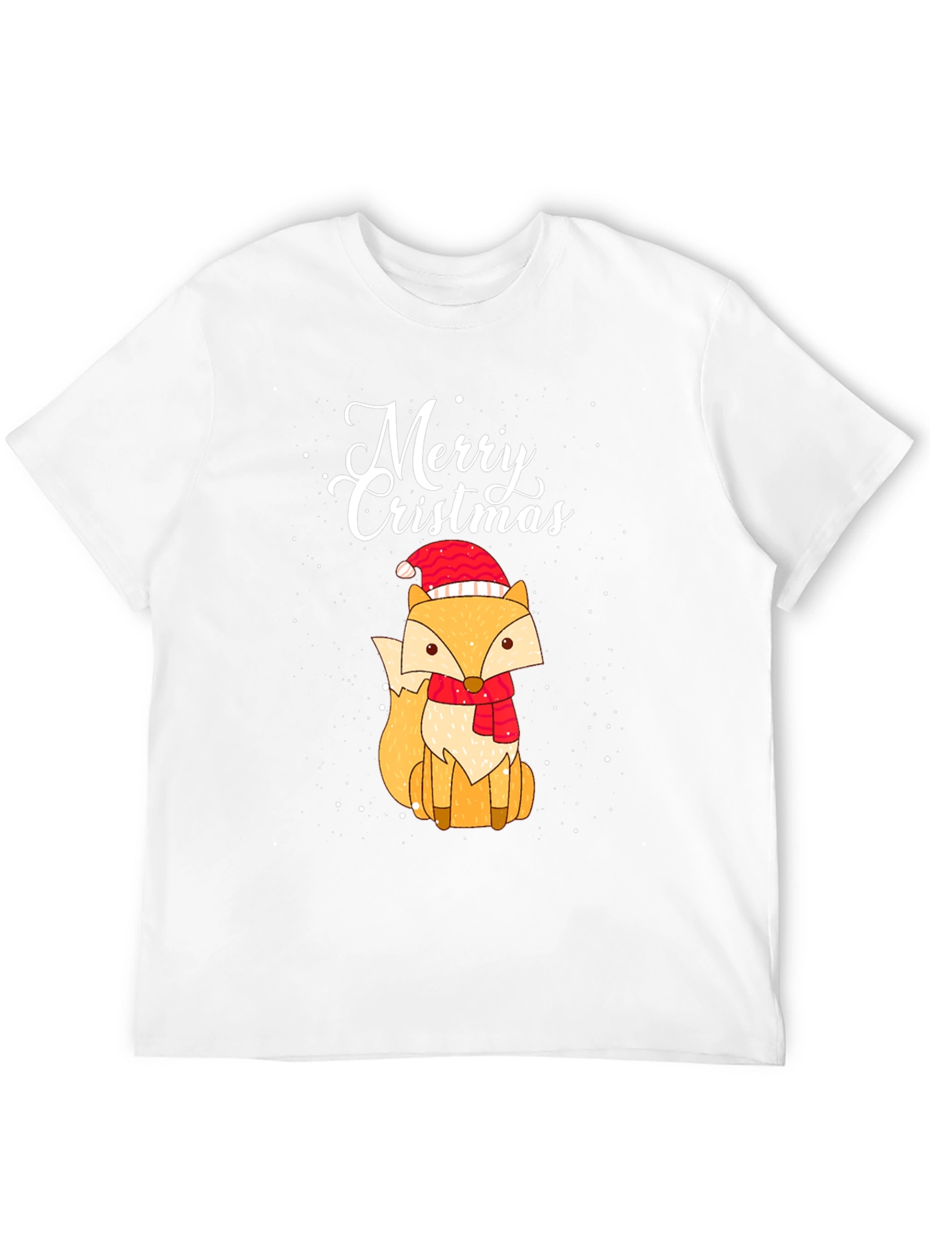 Merry Cristmas Fox Graphic Tee