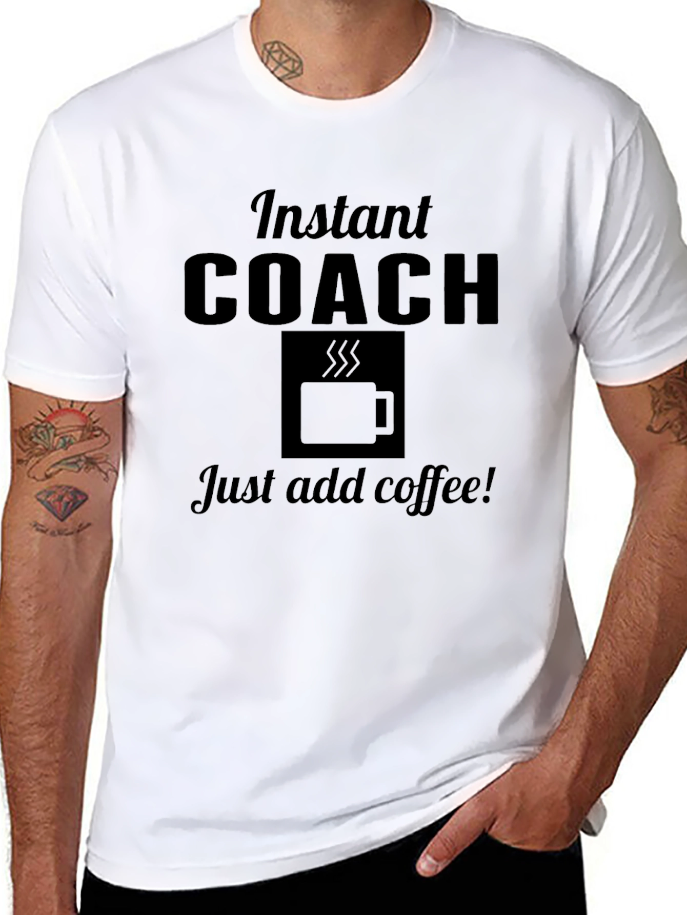 Instant Coach - Just Add Coffee Graphic Tee