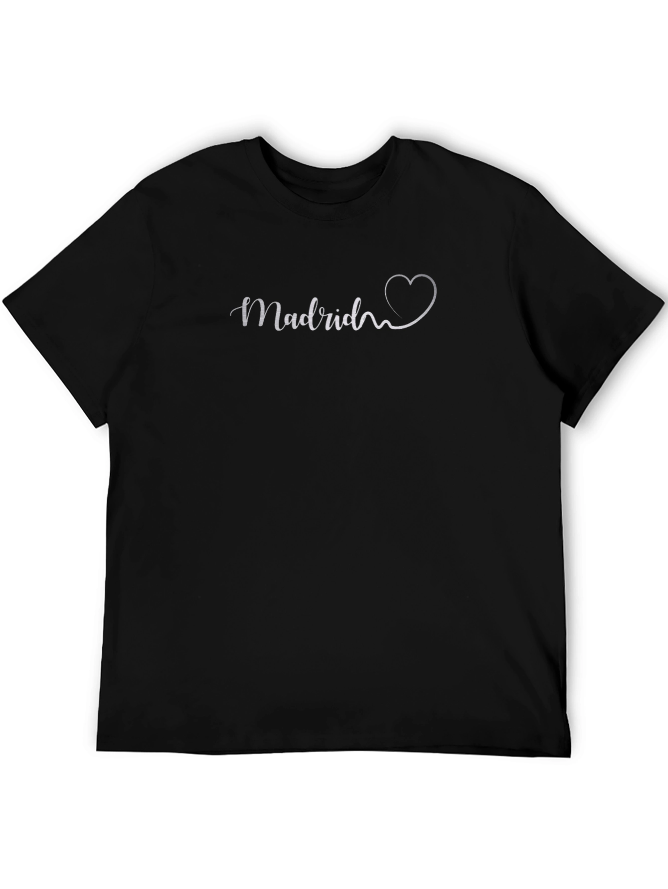 Madrid Heartbeat Graphic Tee - Stylish City Love T-Shirt