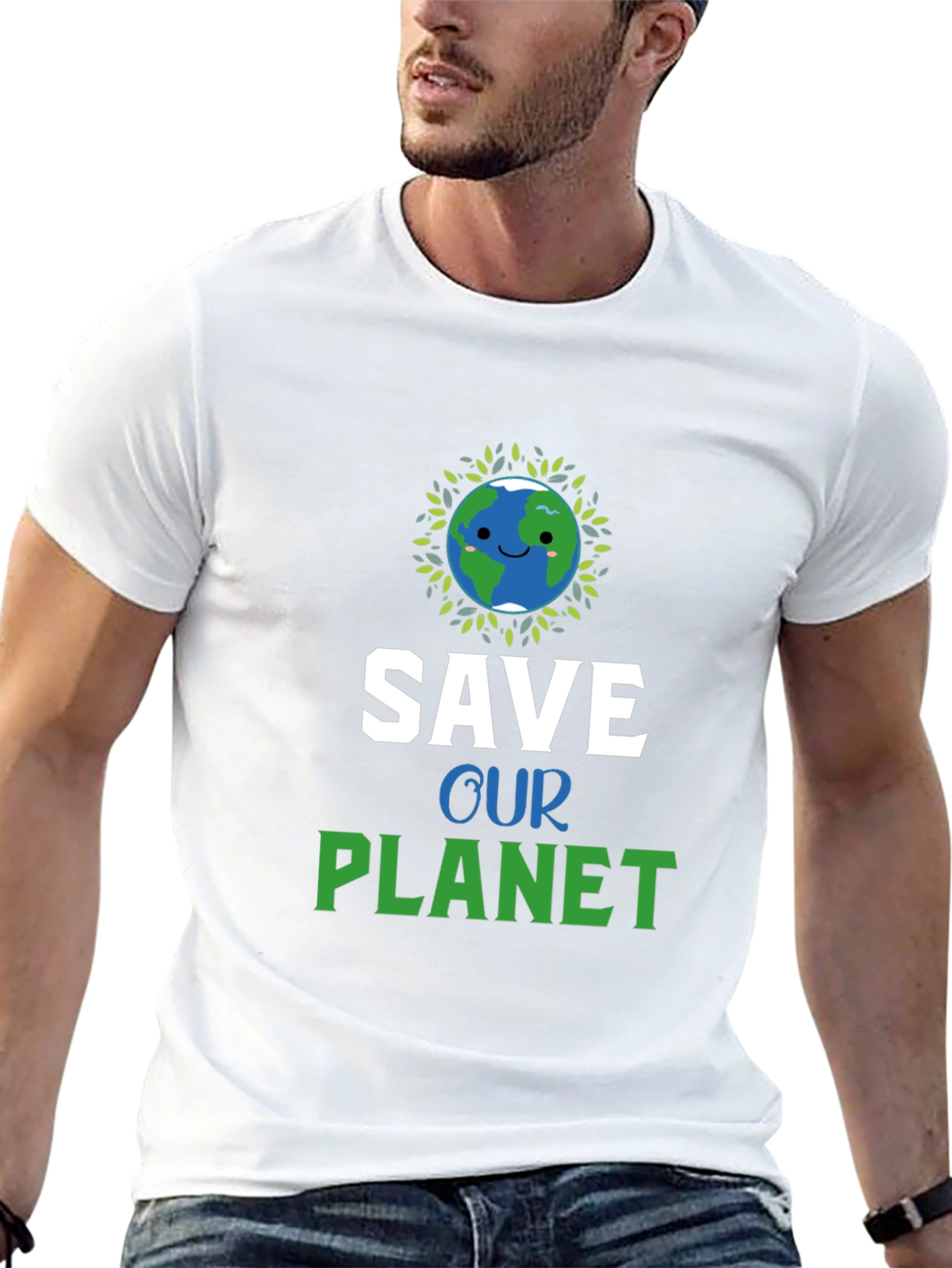 Save Our Planet Graphic Tee - Eco-Friendly Earth Design