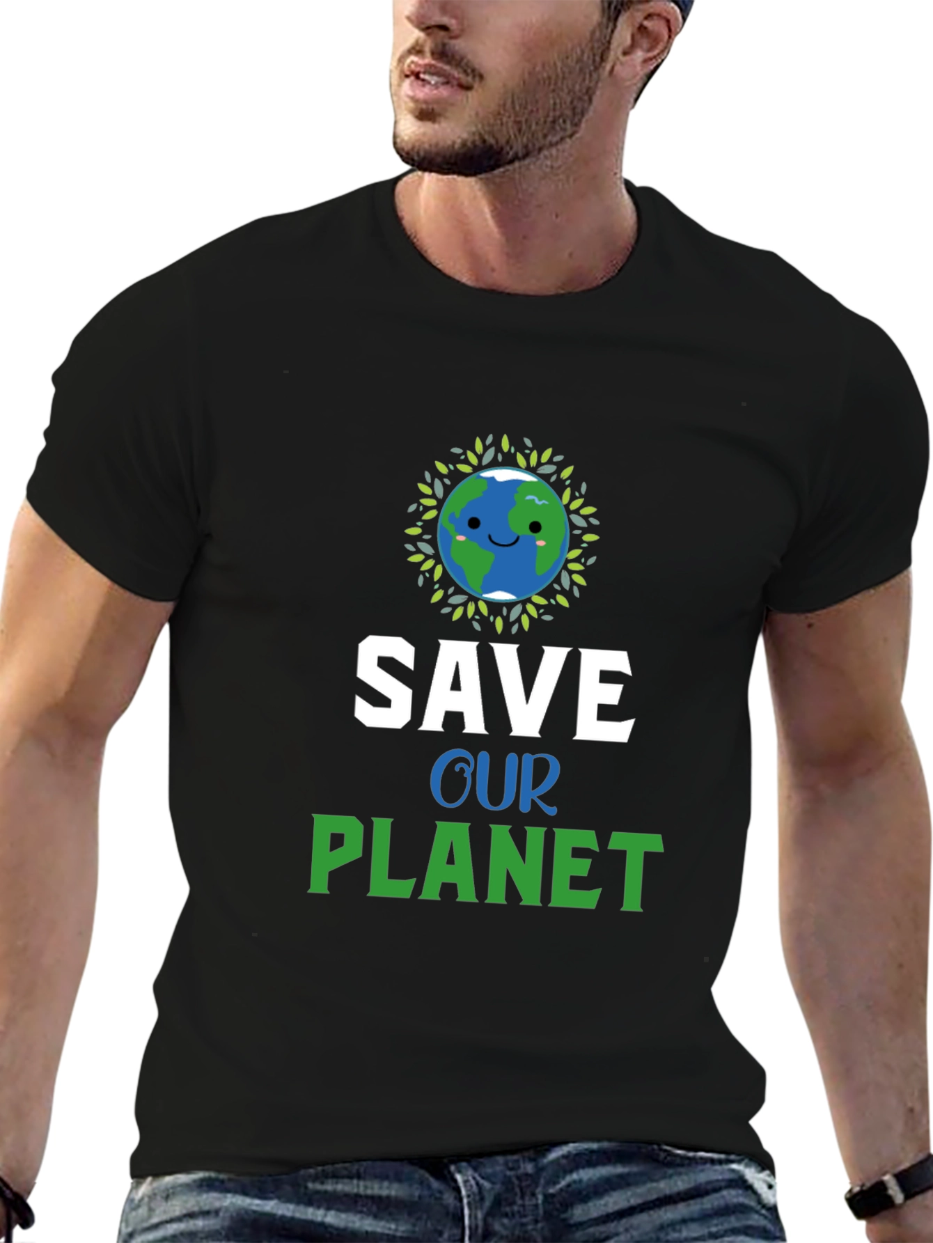 Save Our Planet Graphic Tee - Eco-Friendly Earth Design