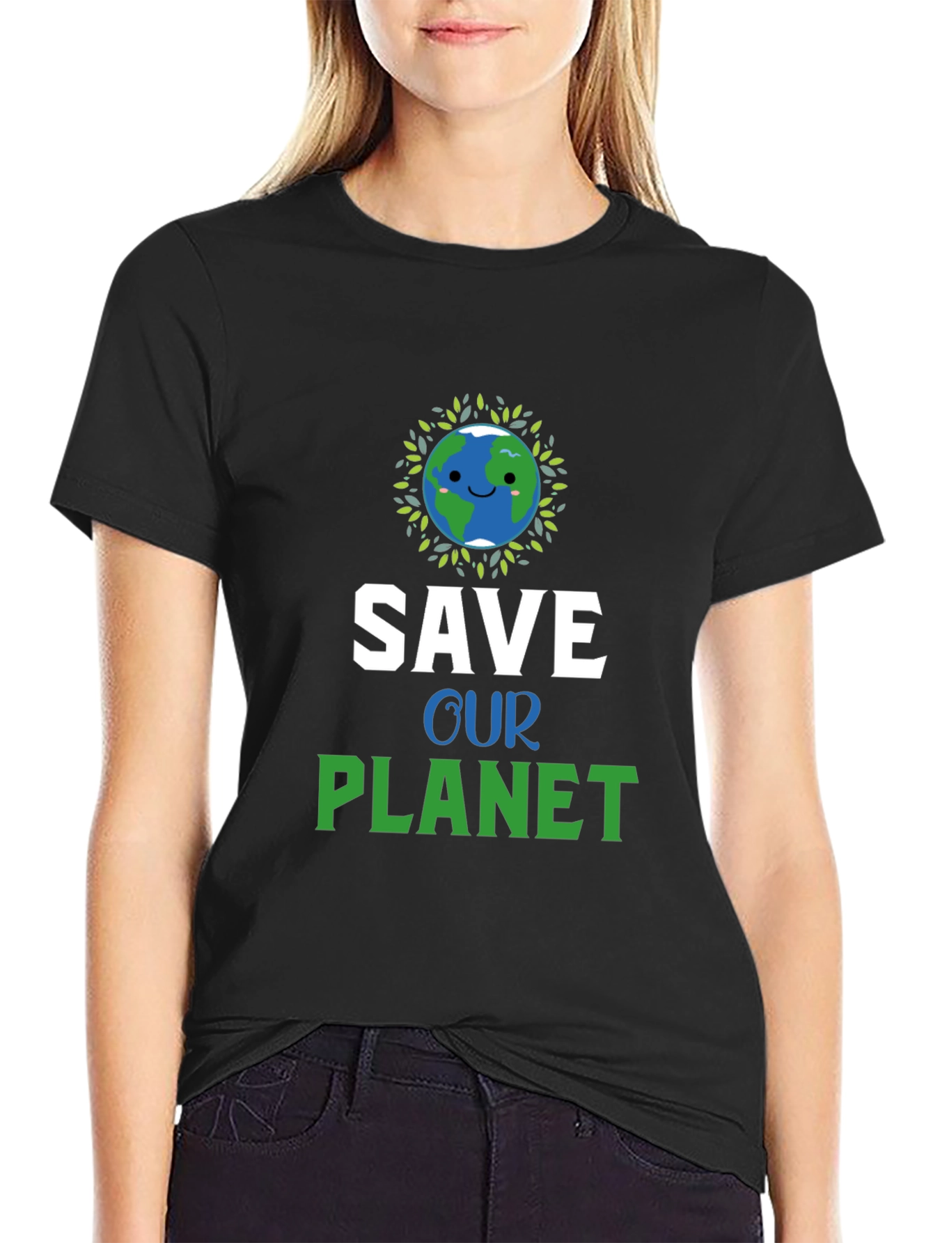 Save Our Planet Graphic Tee - Eco-Friendly Earth Design