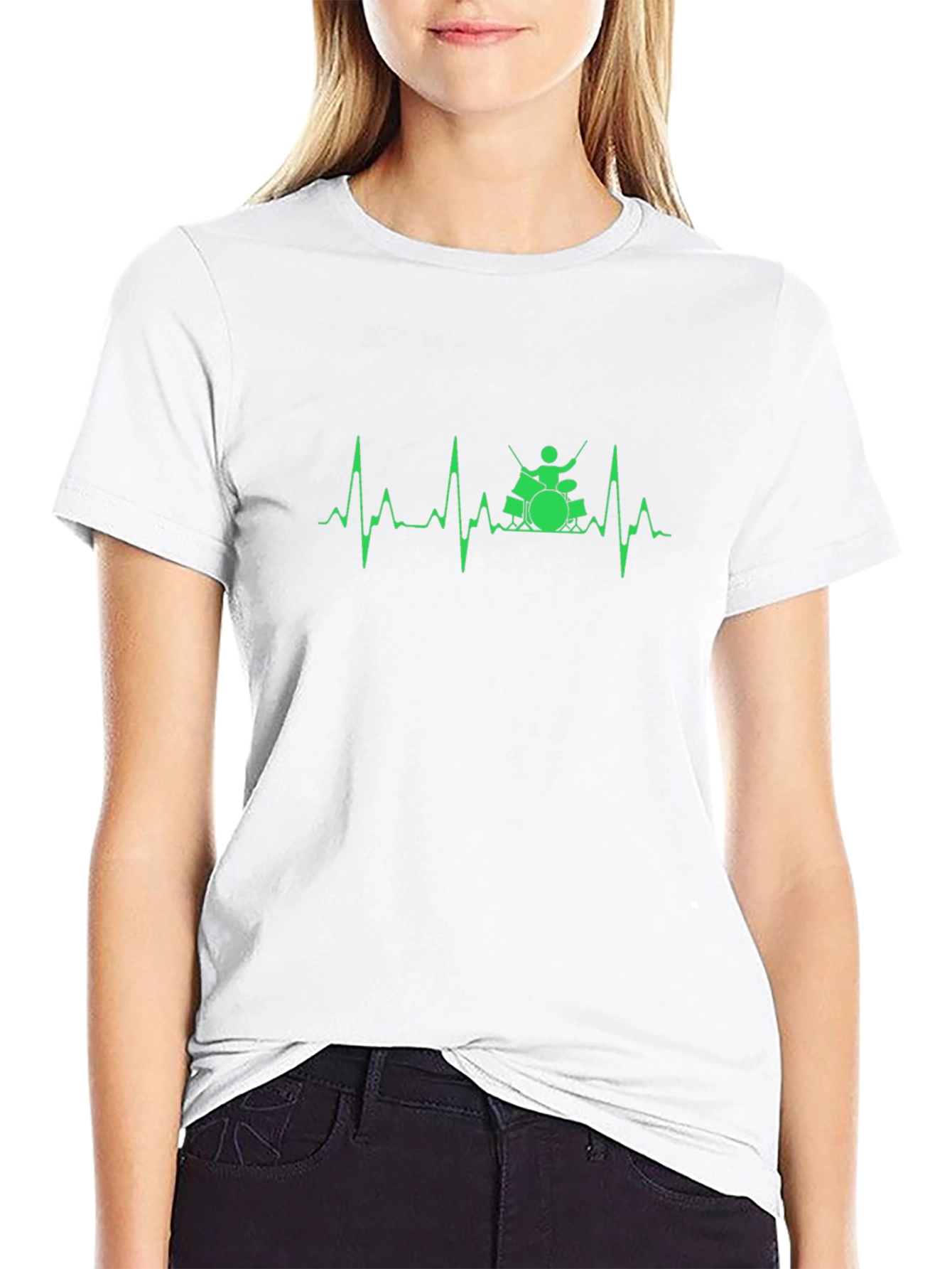 Drummer Heartbeat Graphic Tee