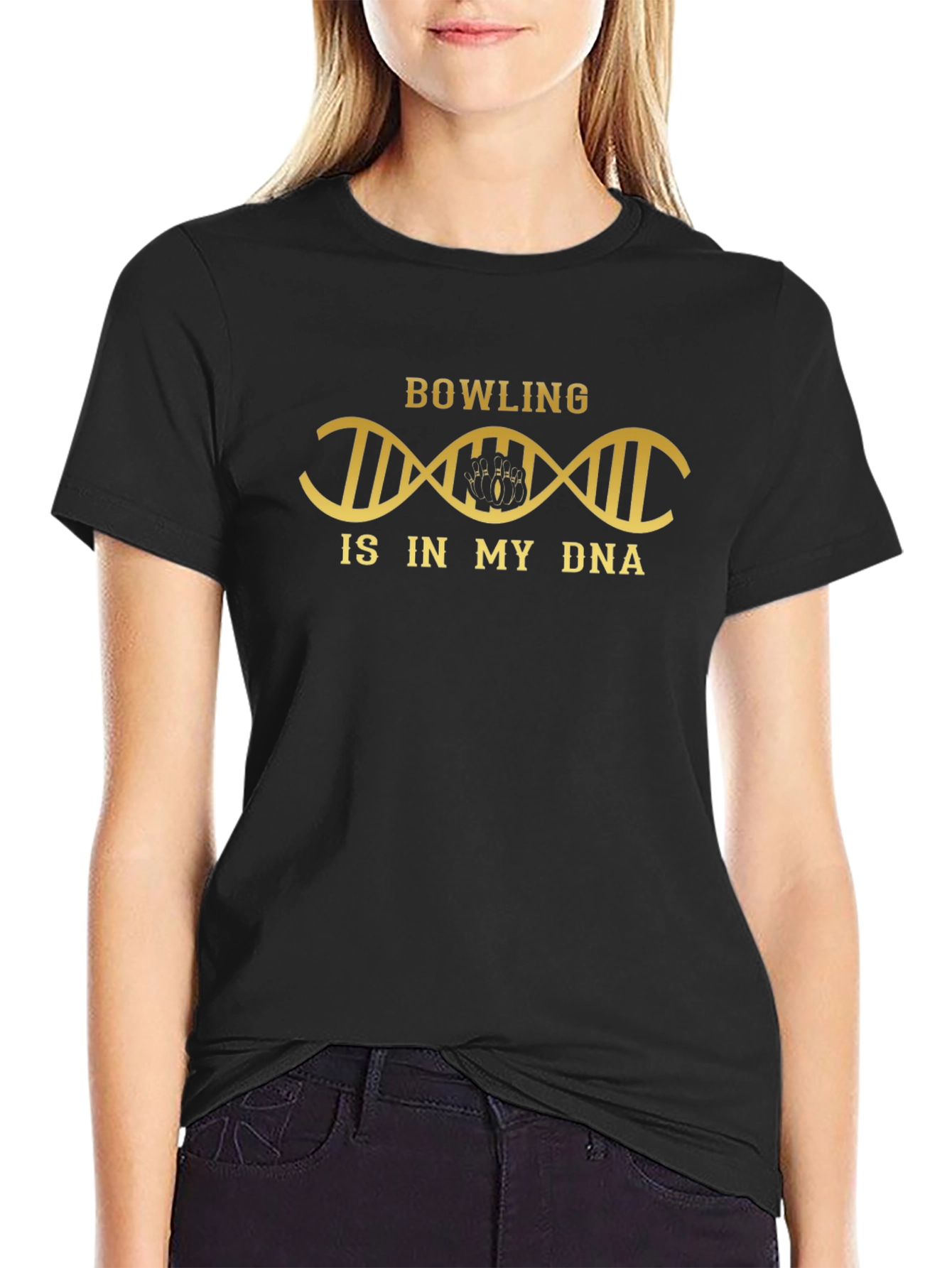 Bowling Is In My DNA T-Shirt Black