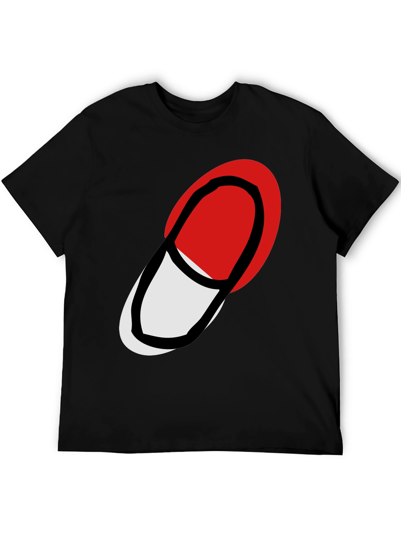 Abstract Pill Graphic Black T-Shirt