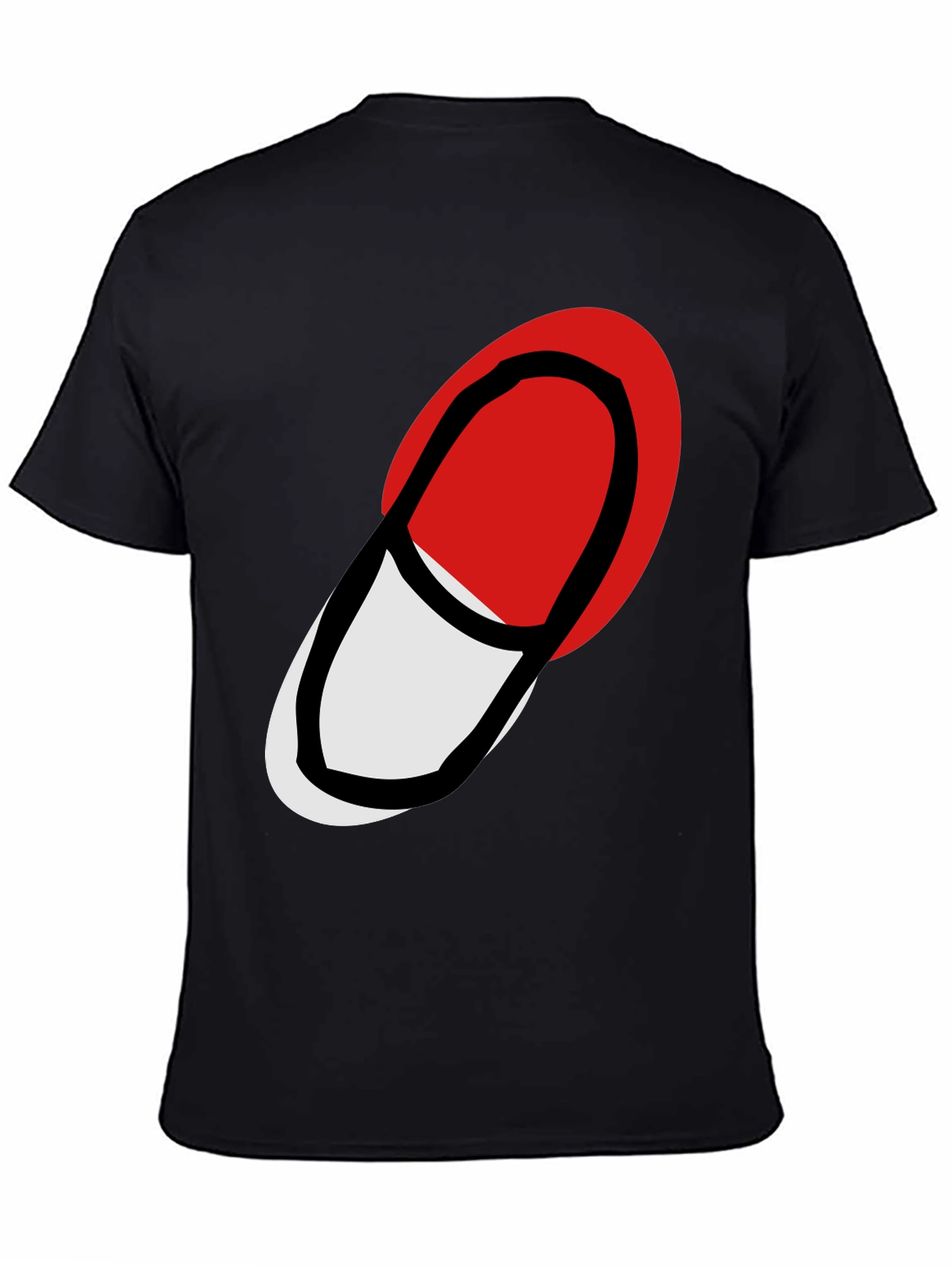 Abstract Pill Graphic Black T-Shirt