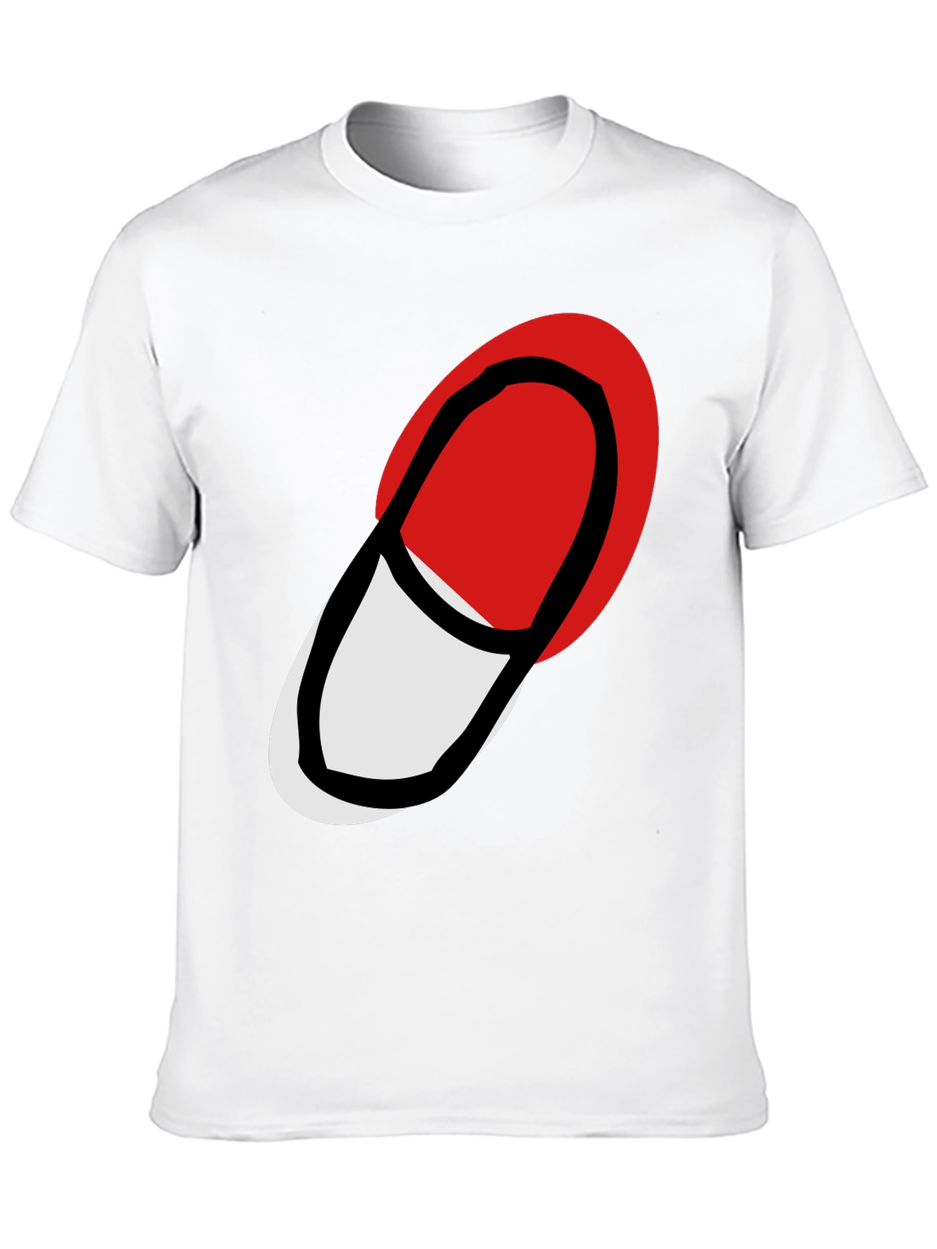Abstract Pill Graphic Black T-Shirt