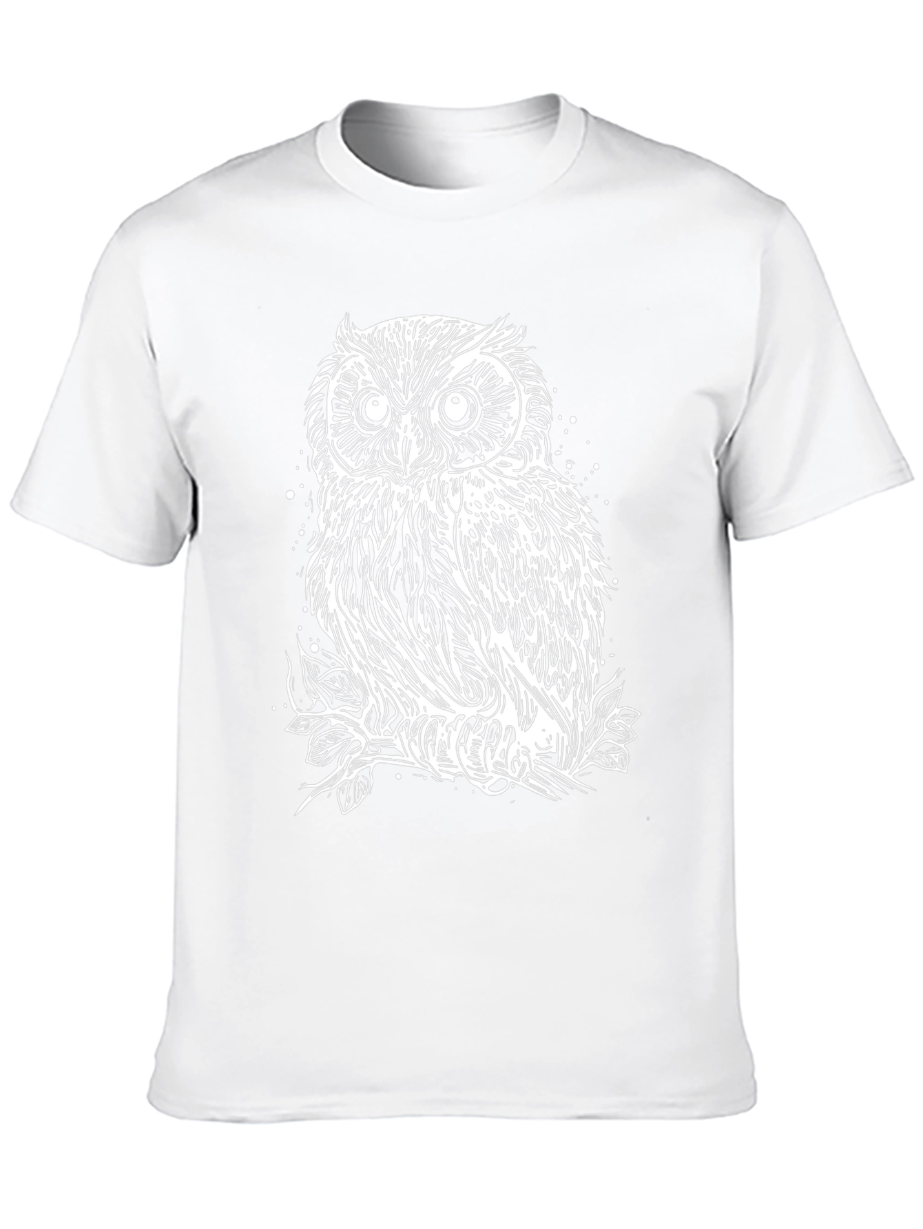 Owl Graphic Print Black T-Shirt